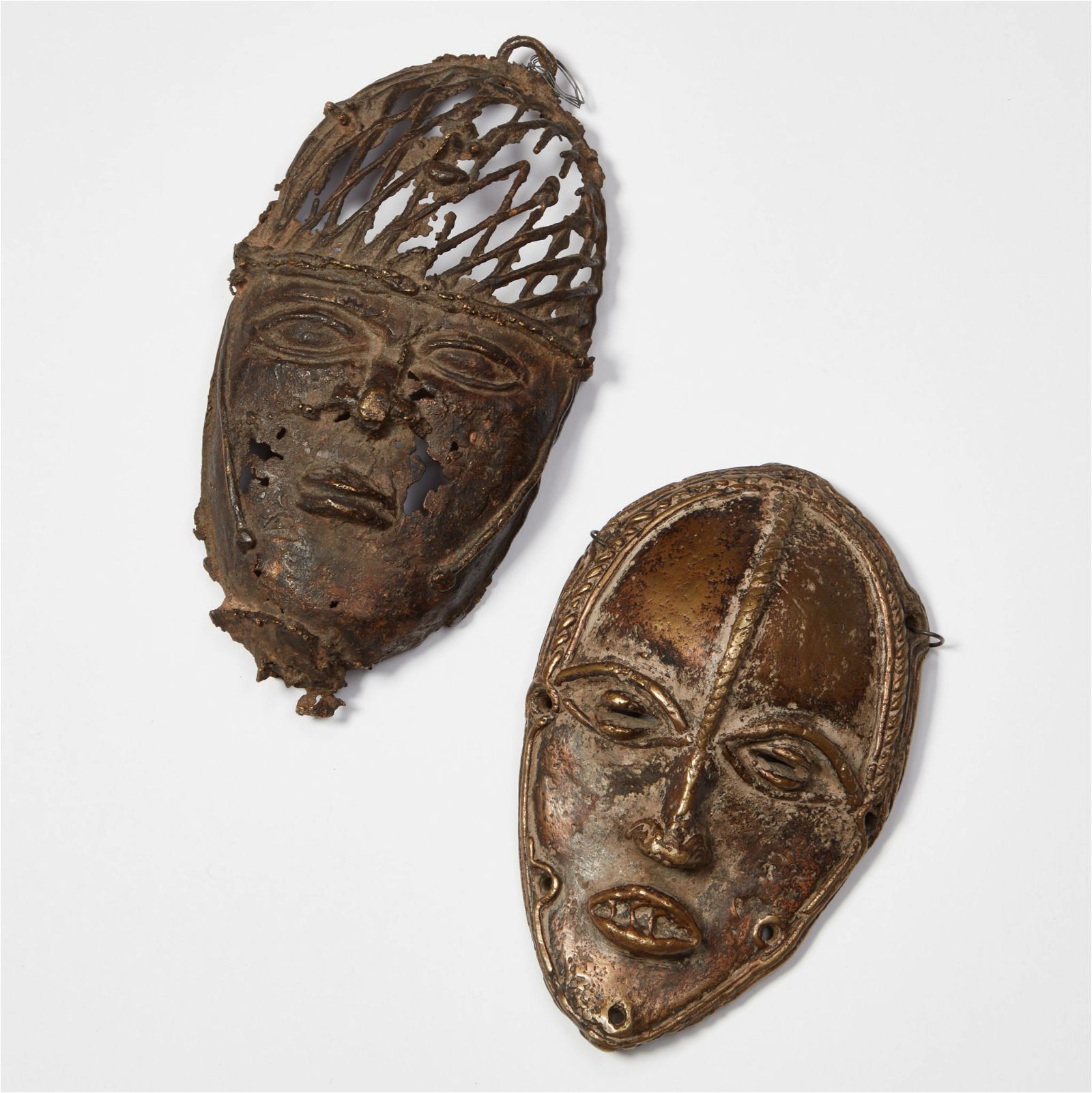 A GROUP OF TWO AFRICAN TRIBAL CAST