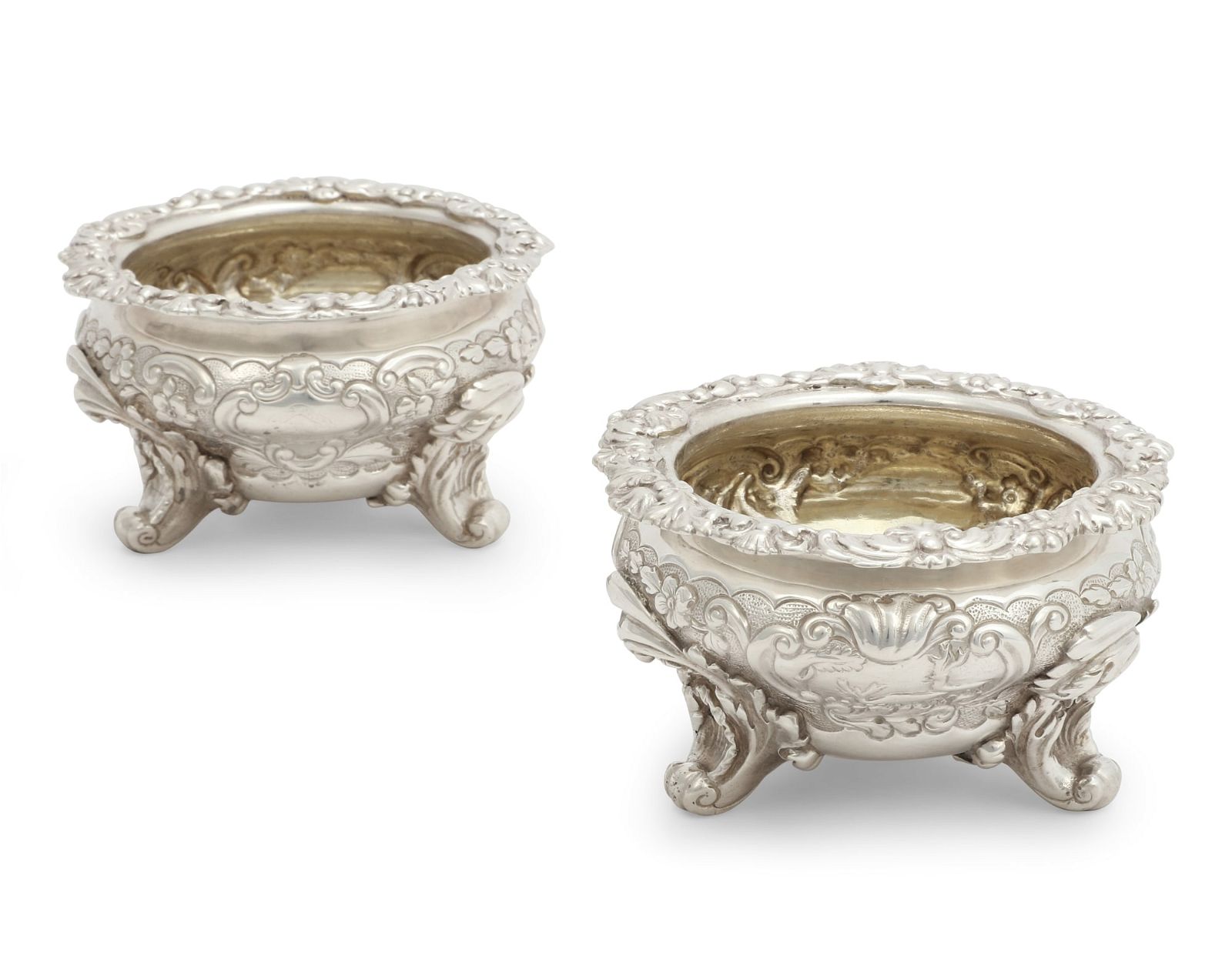 A PAIR OF GEORGE IV  SILVER MASTER