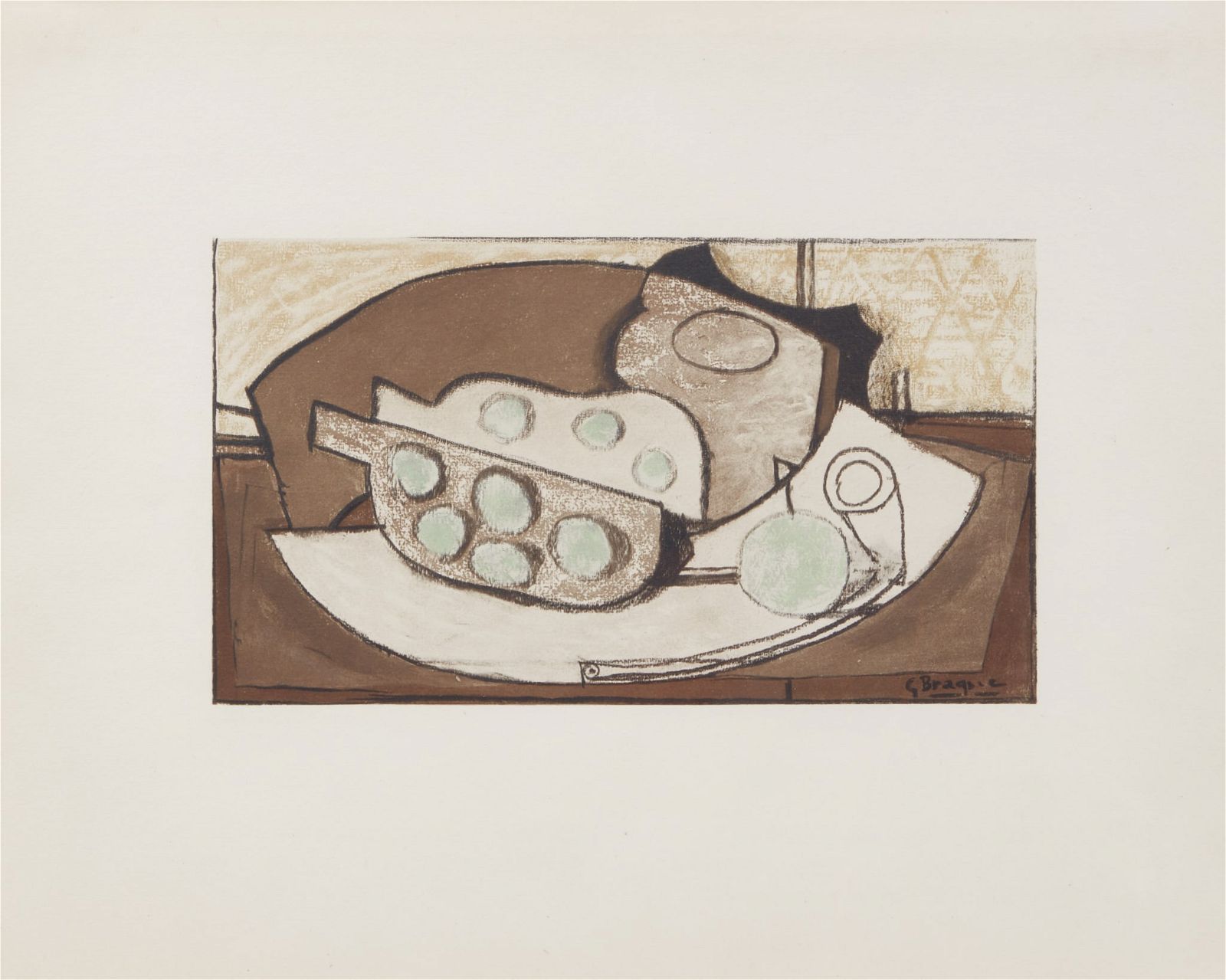 AFTER GEORGES BRAQUE, GRENADE ET PIPE,