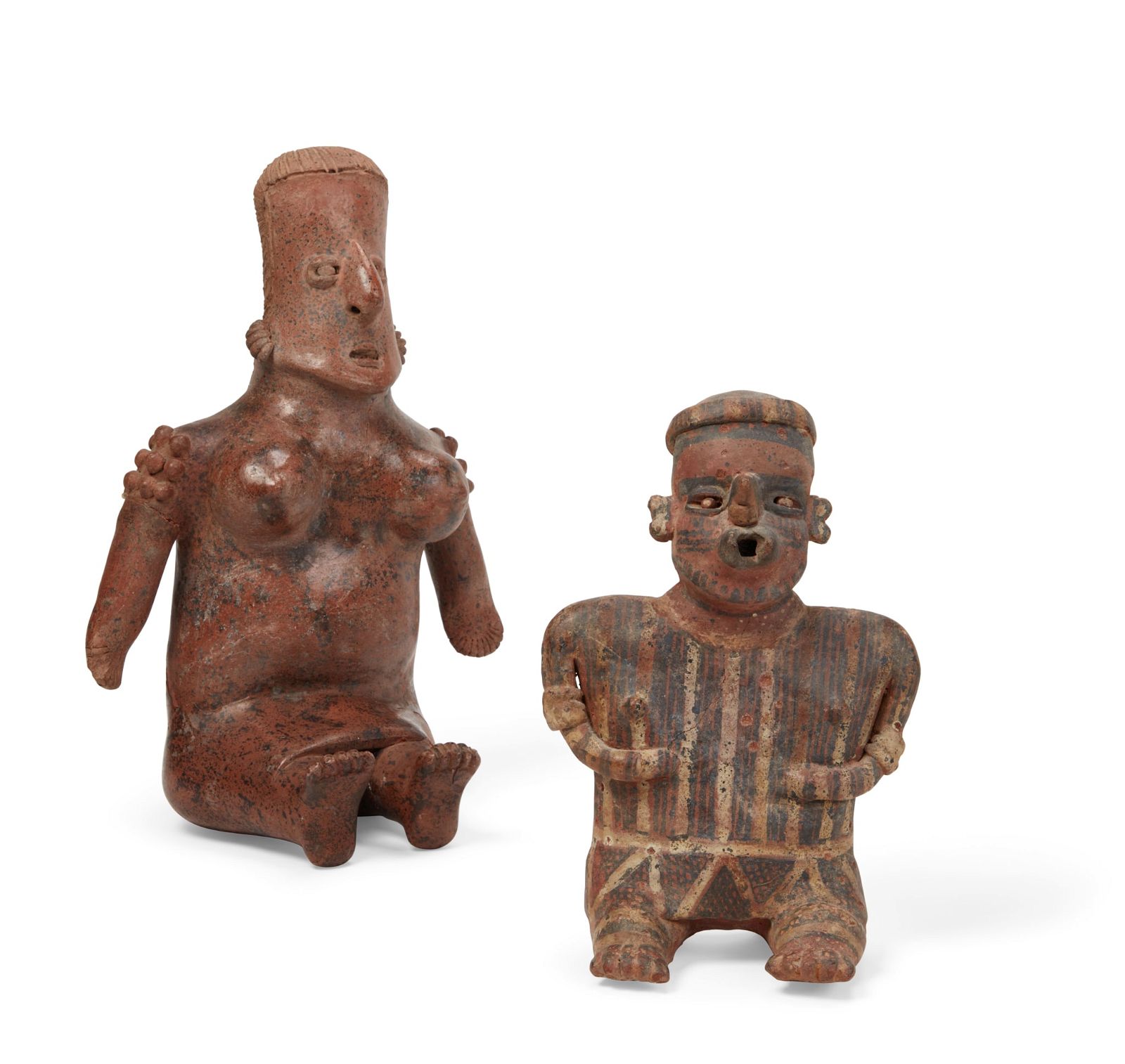 TWO COLIMA STYLE POTTERY FIGURESTwo