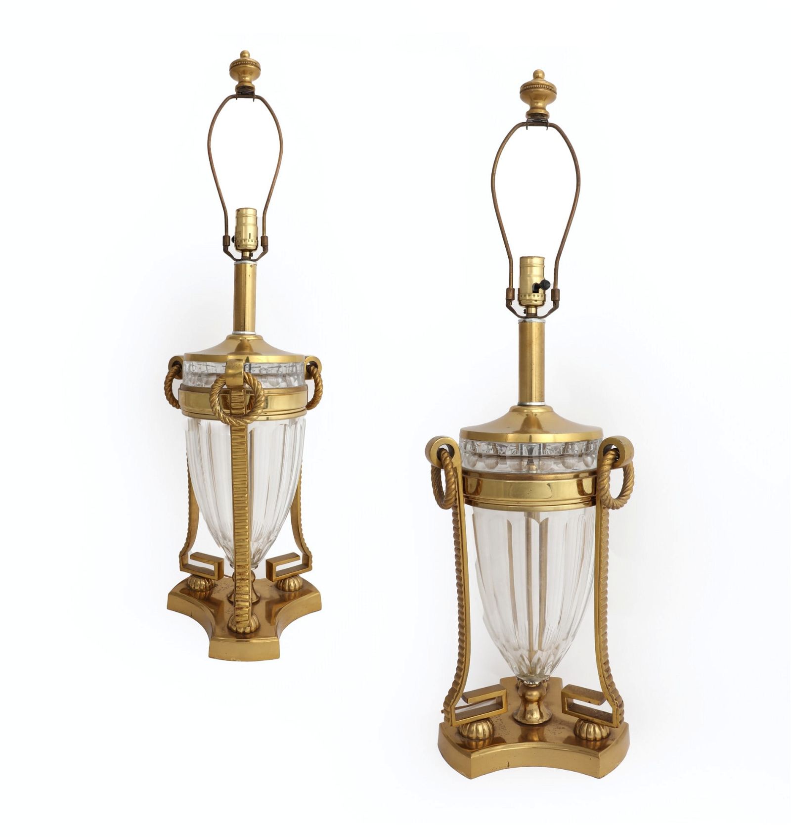 PAIR OF NEOCLASSICAL STYLE  BRONZE &