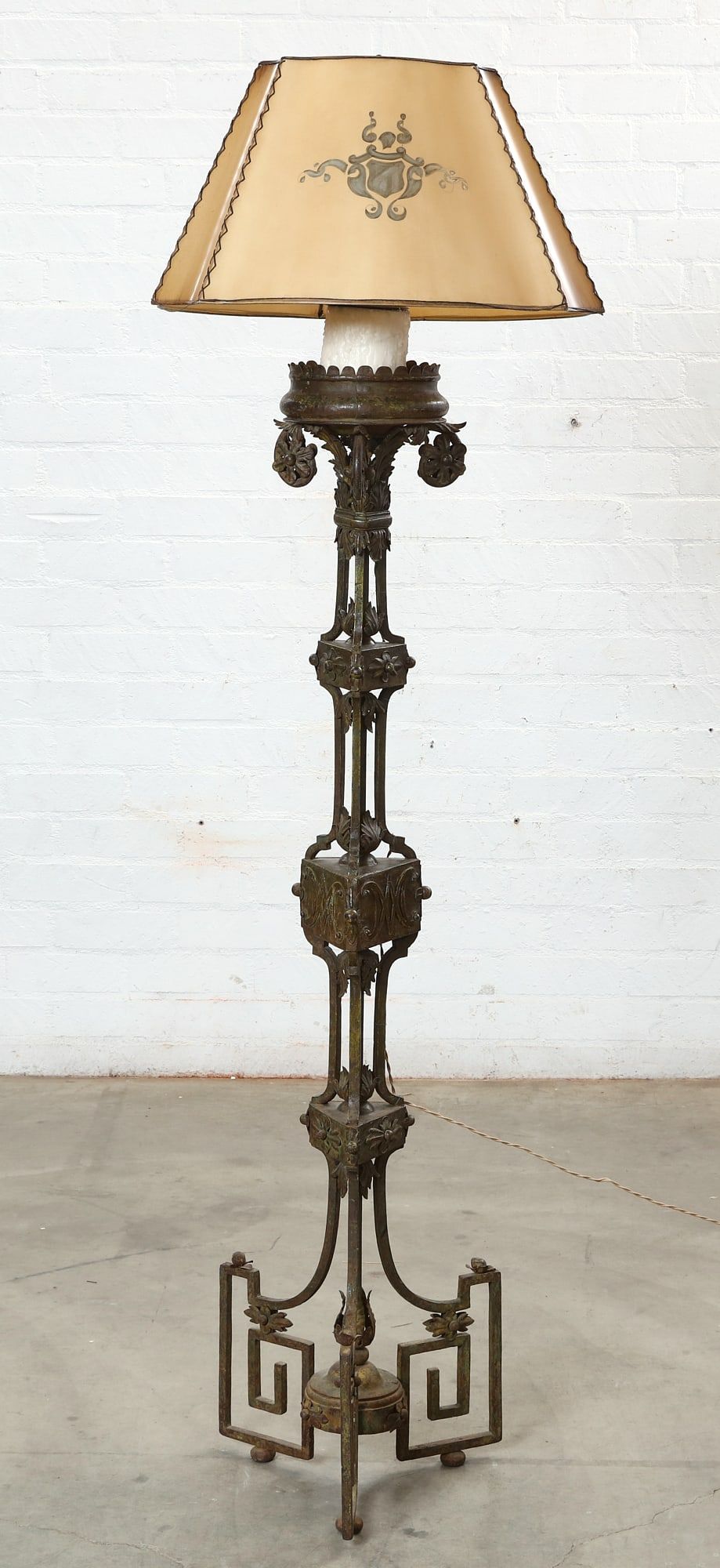 A BAROQUE STYLE BRONZE PAINTED