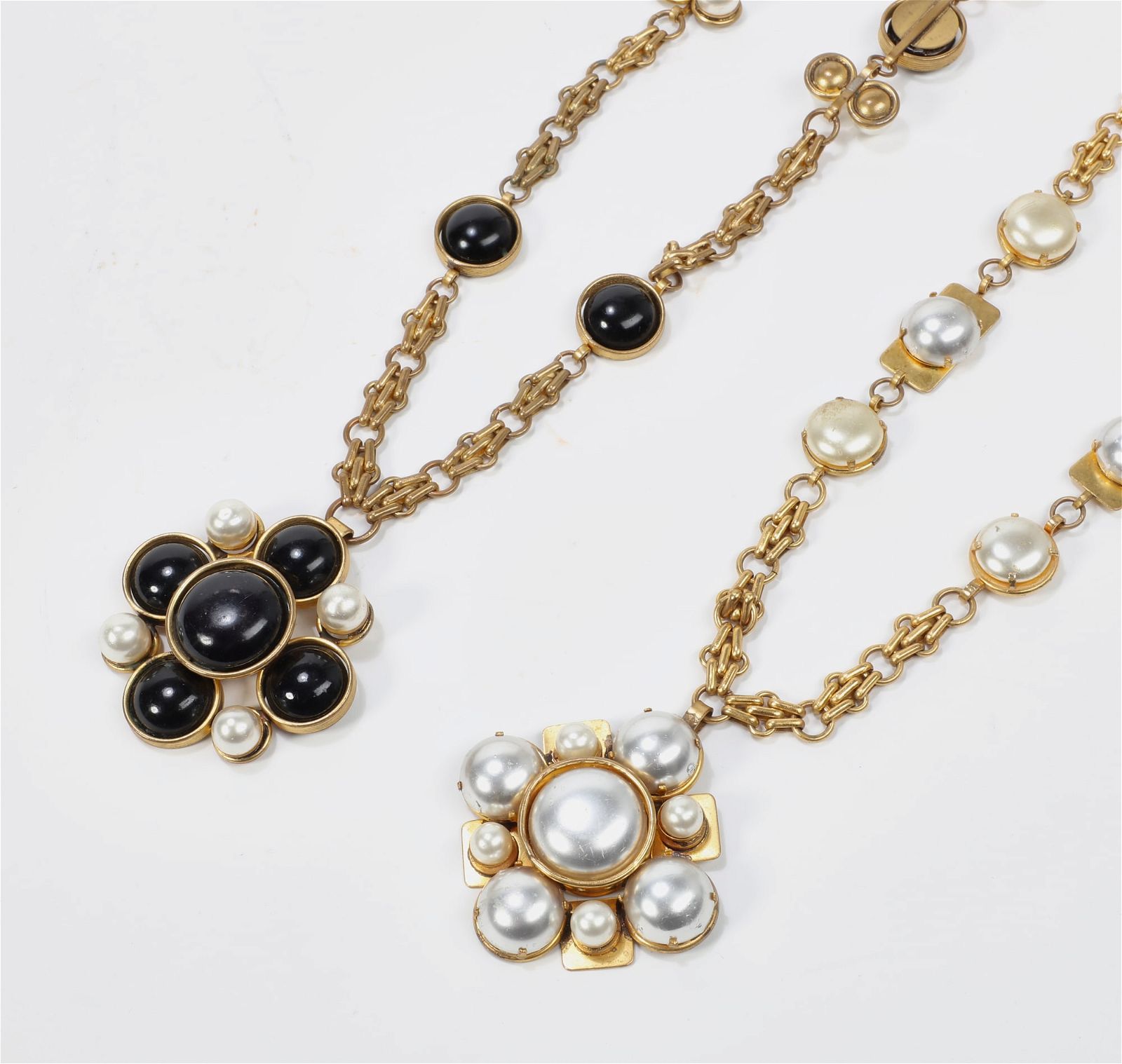 TWO VINTAGE CHANEL STYLE PENDANT