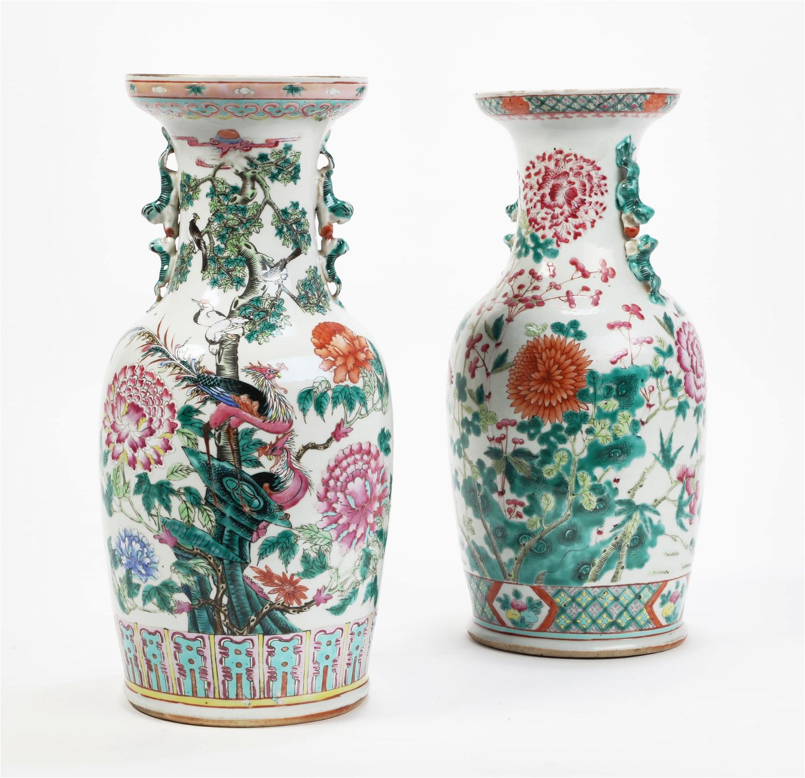 TWO CHINESE FAMILLE ROSE PORCELAIN