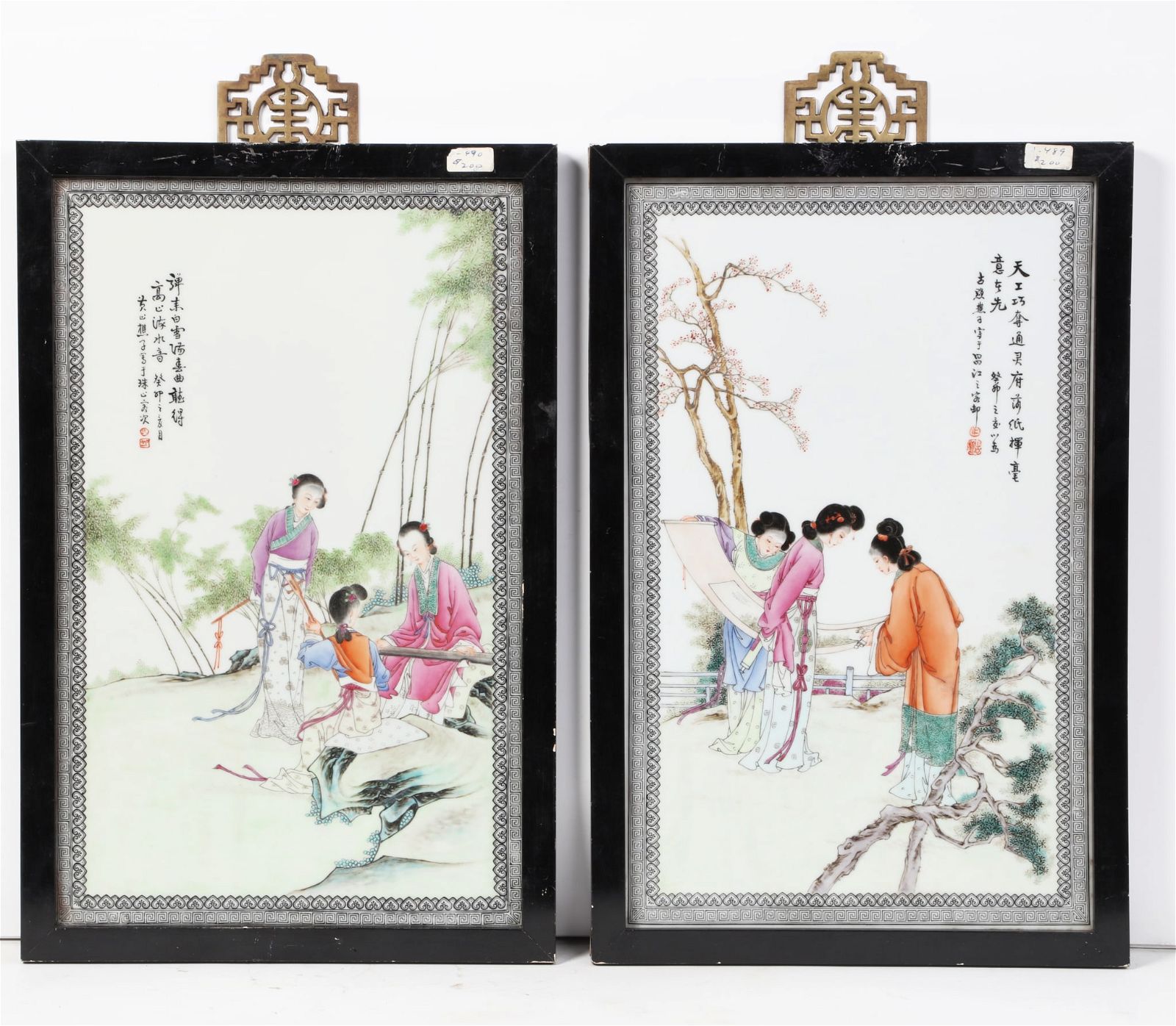 PAIR OF CHINESE PORCELAIN PLAQUE