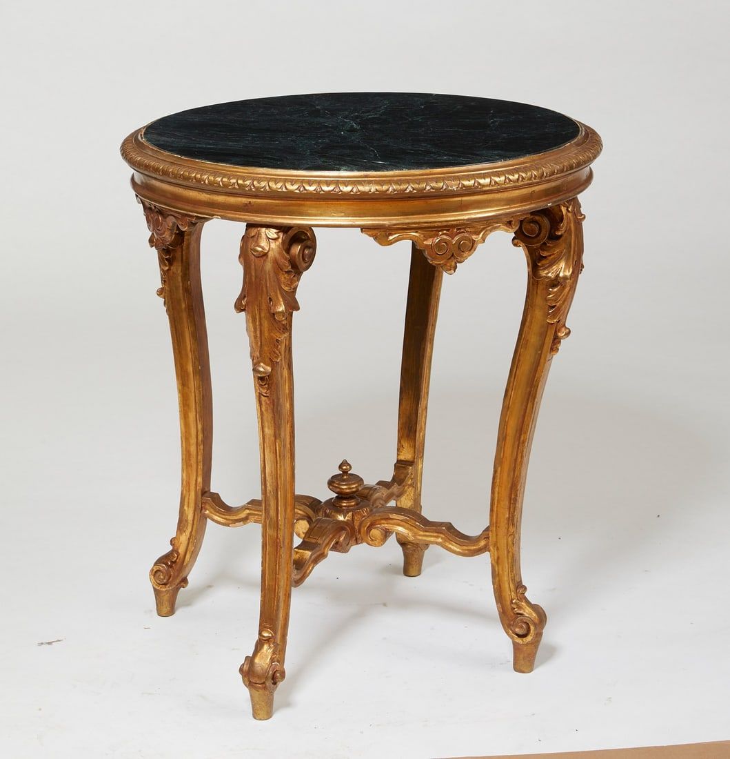 A CONTINENTAL ROCOCO STYLE GILTWOOD
