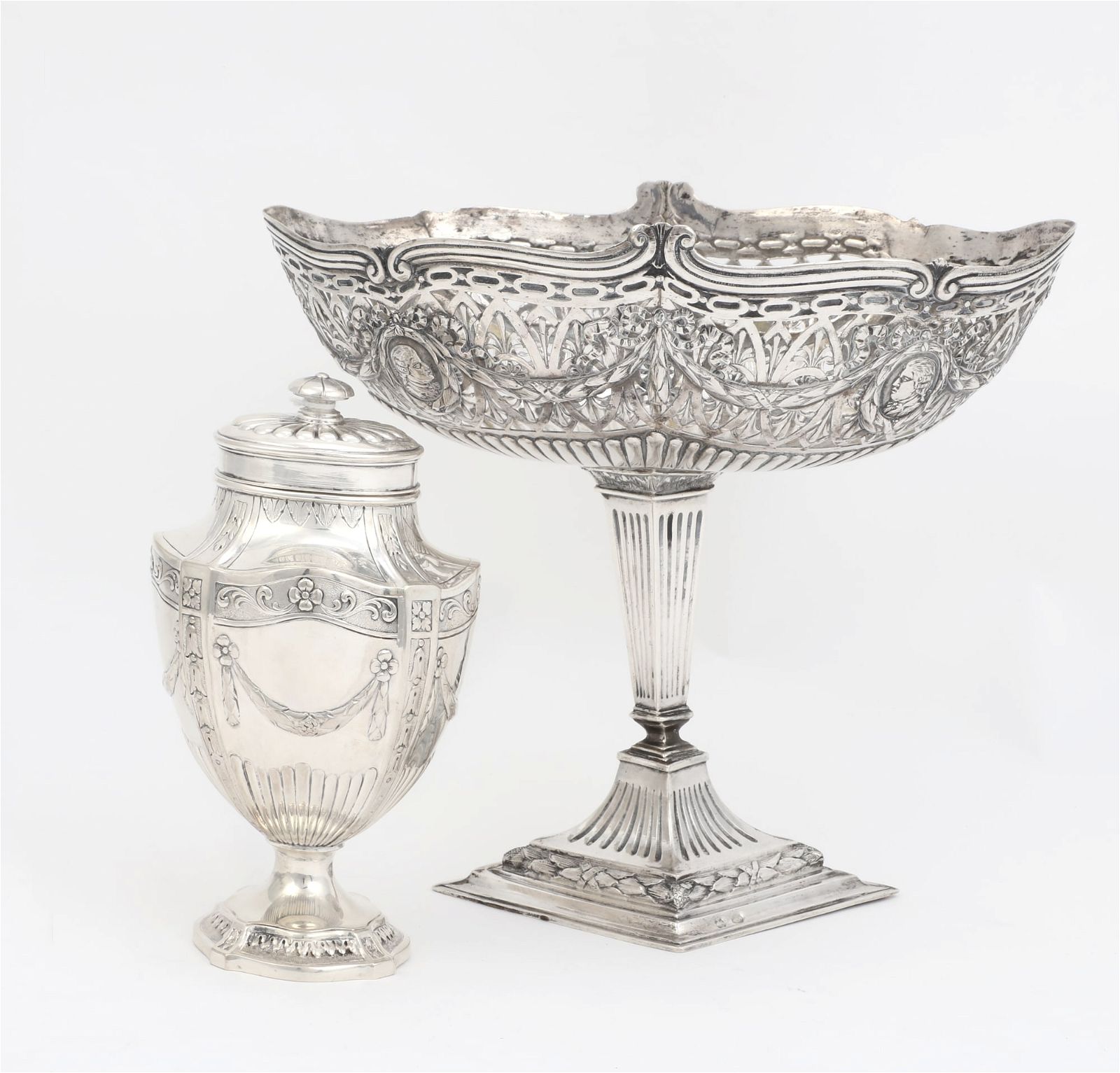 TWO GERMAN SILVER NEOCLASSICAL