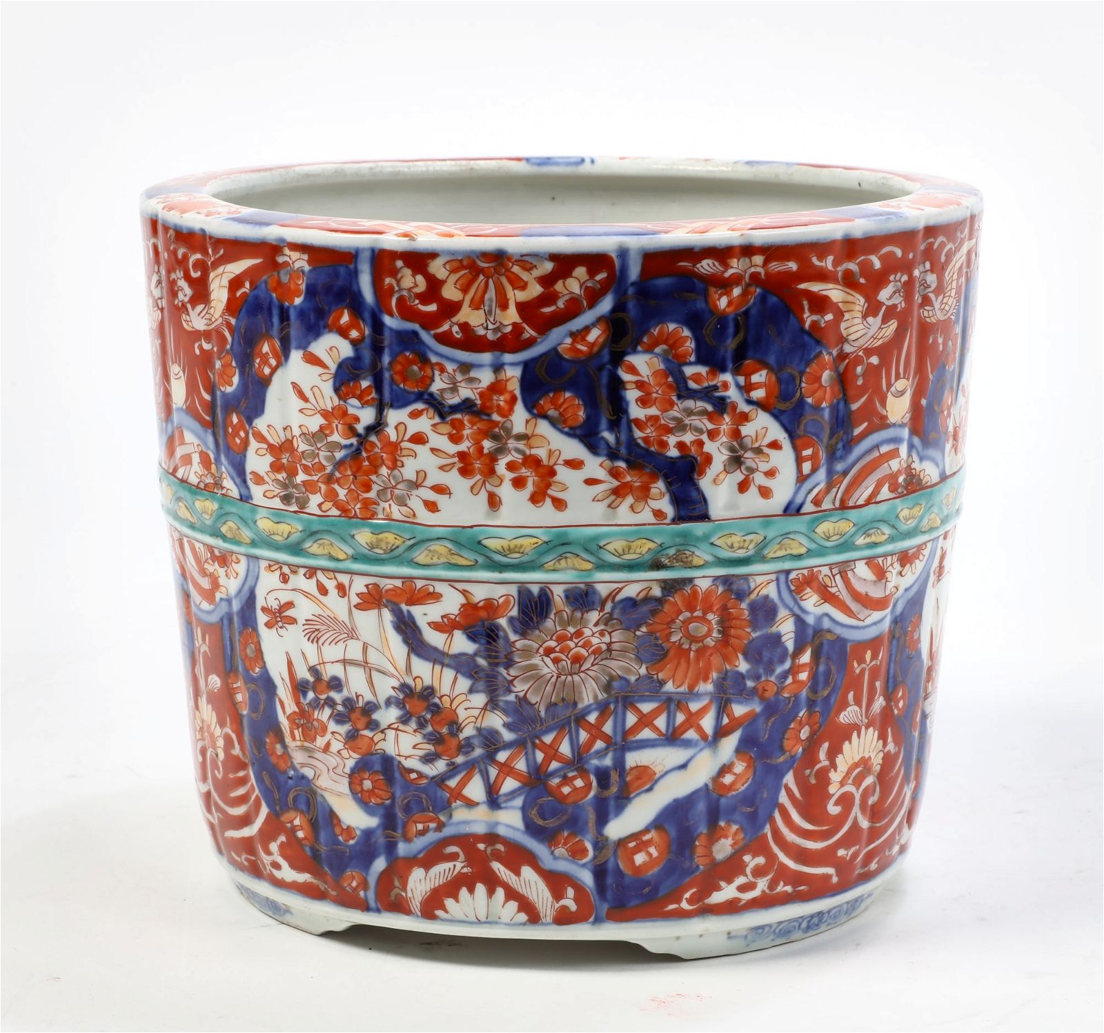 A IMARI TYPE PORCELAIN JARDINIEREA