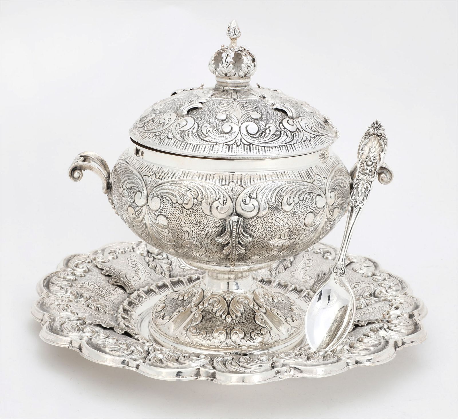 A TURKISH BAROQUE STYLE SILVER