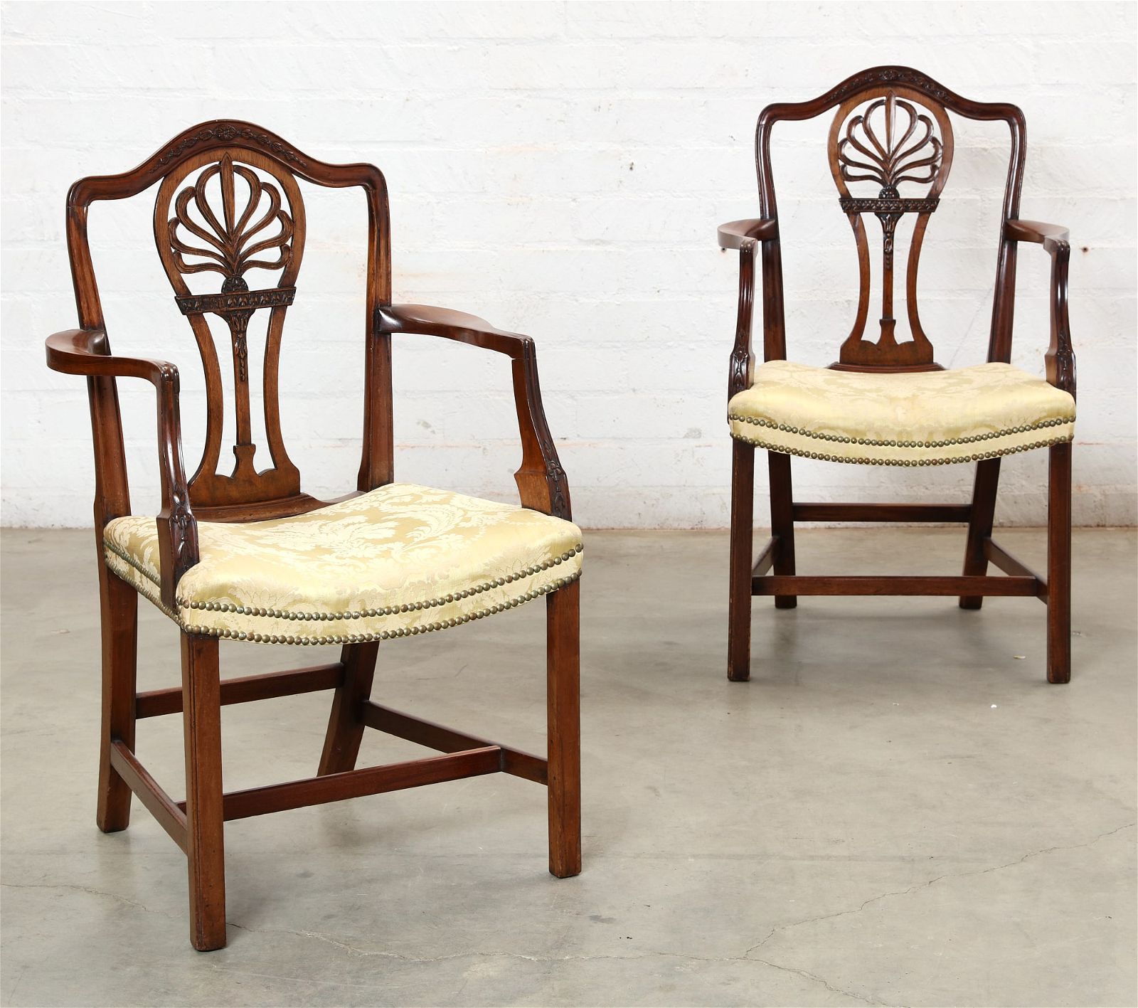 A PAIR OF GEORGE III STYLE MAHOGANY