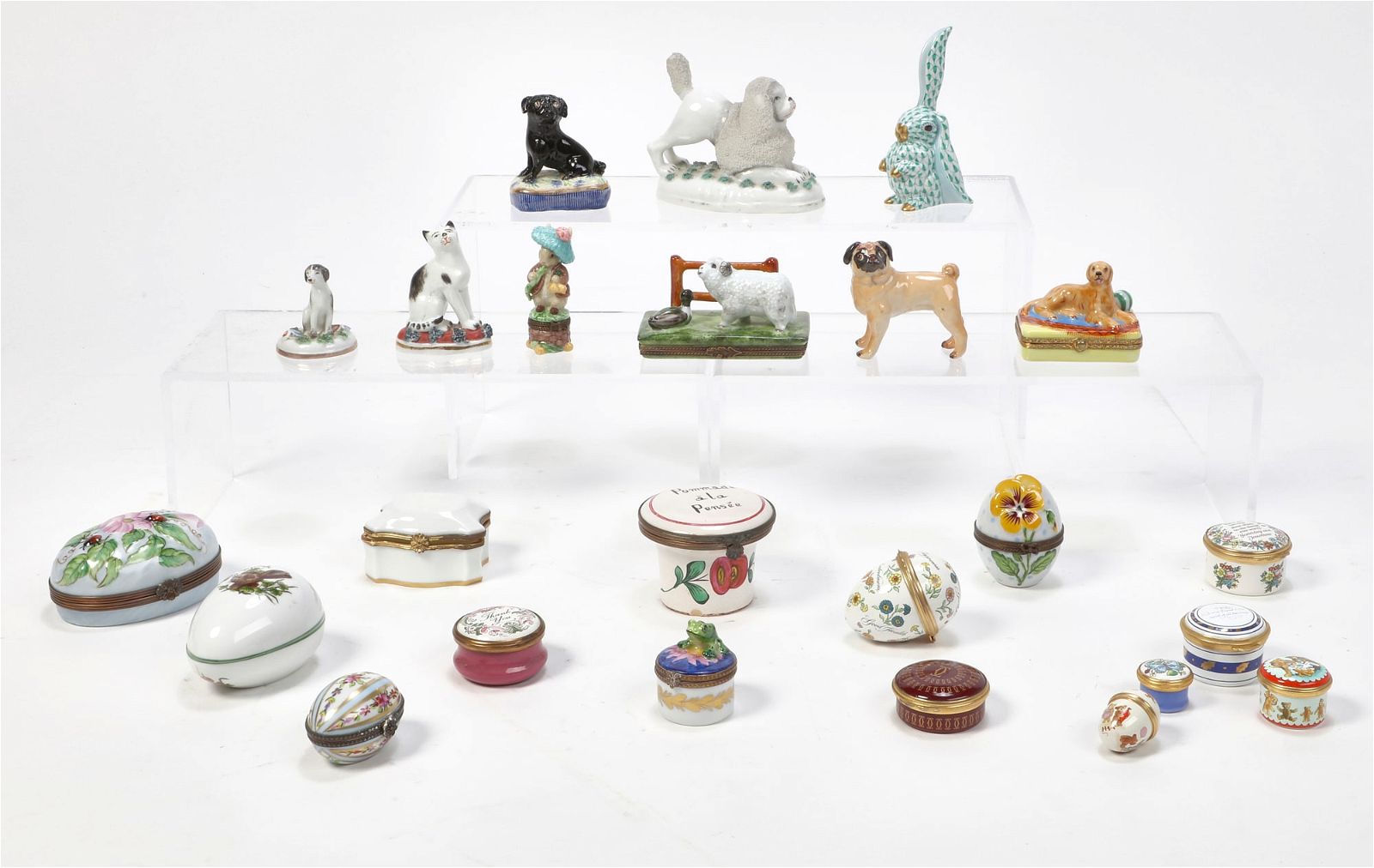 EIGHTEEN ENGLISH AND FRENCH PORCELAIN