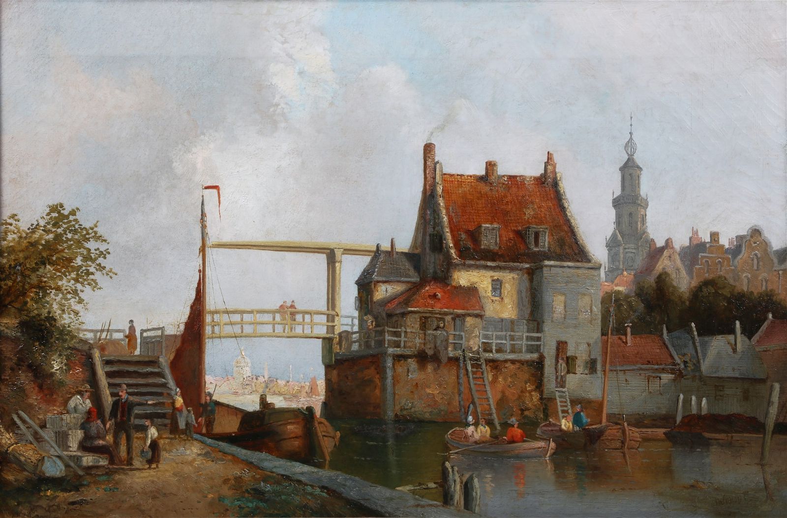 DUTCH SCHOOL, FIGURES BY AN ESTUARYDutch