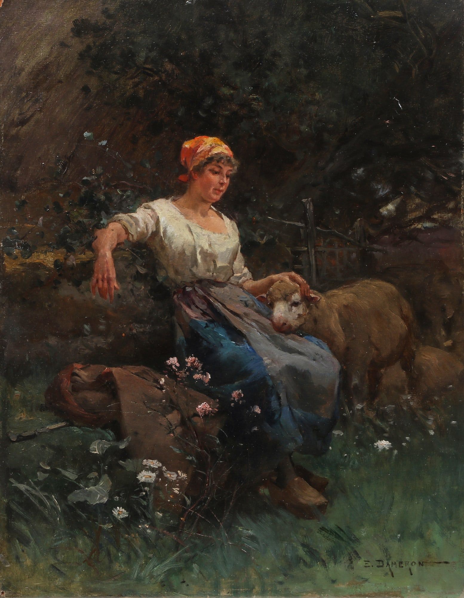 EMILE CHARLES DAMERON, SHEPHERDESS