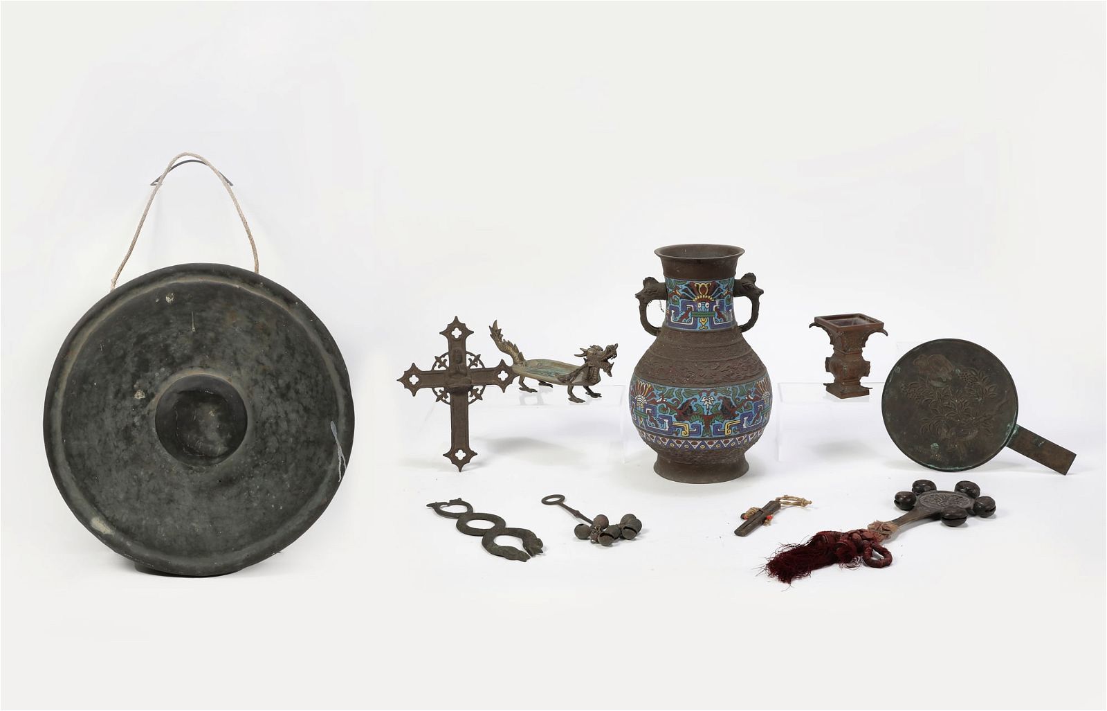 A GROUP OF ASIAN METALWARE ARTICLESA