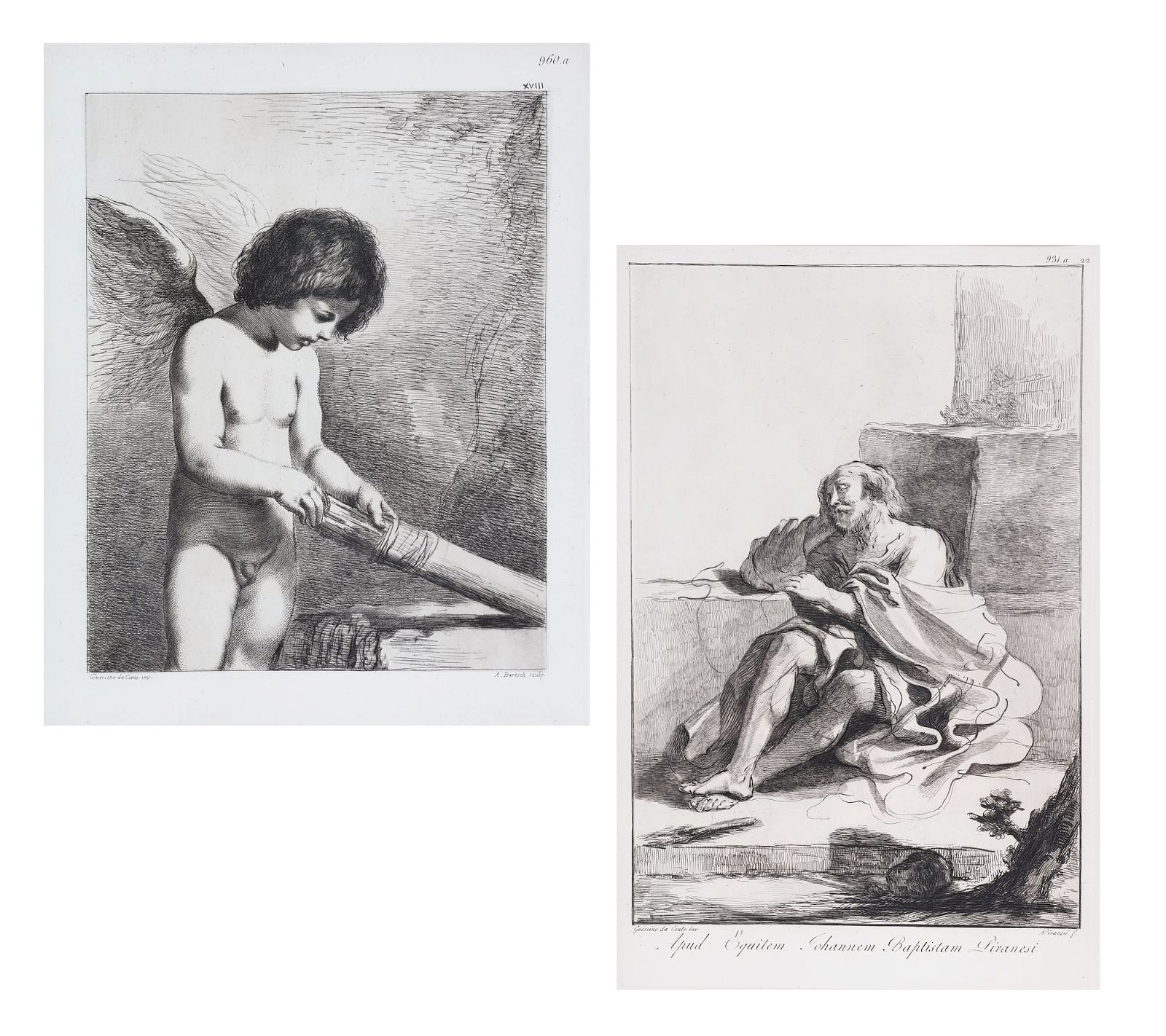 TWO 18TH CENTURY ETCHINGS AFTER