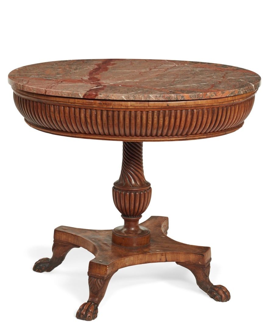 AN ITALIAN NEOCLASSICAL WALNUT