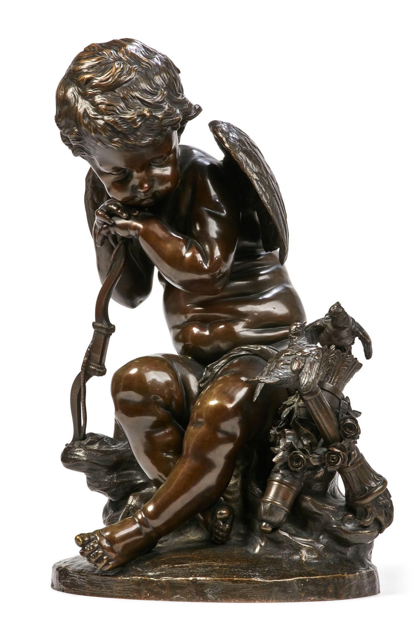 A CONTINENTAL  BRONZE MODEL OF
