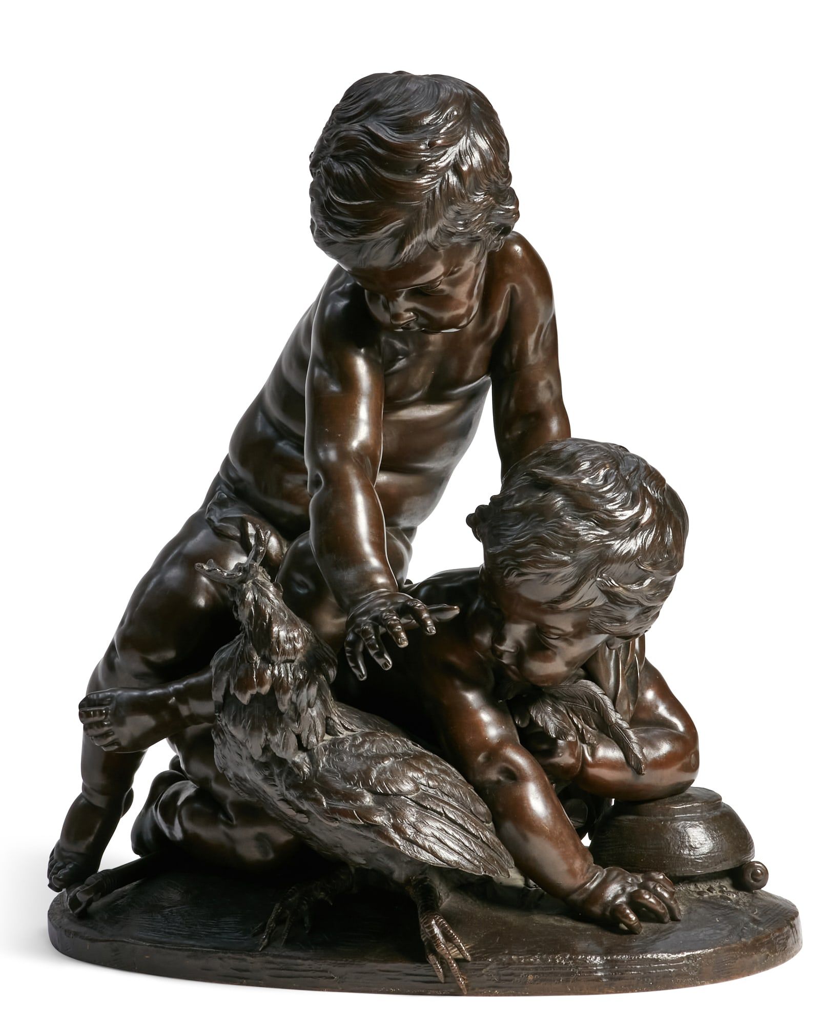 CONTINENTAL BRONZE GROUP OF PUTTI