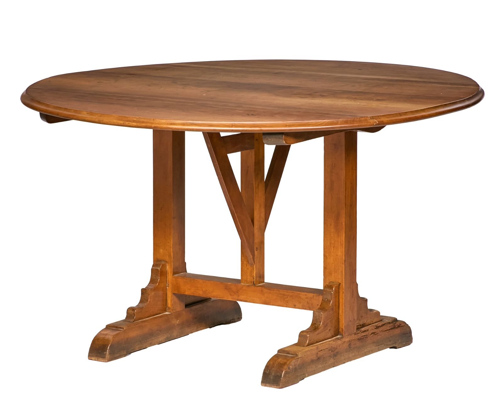 A FRENCH FRUITWOOD WINE TABLEA