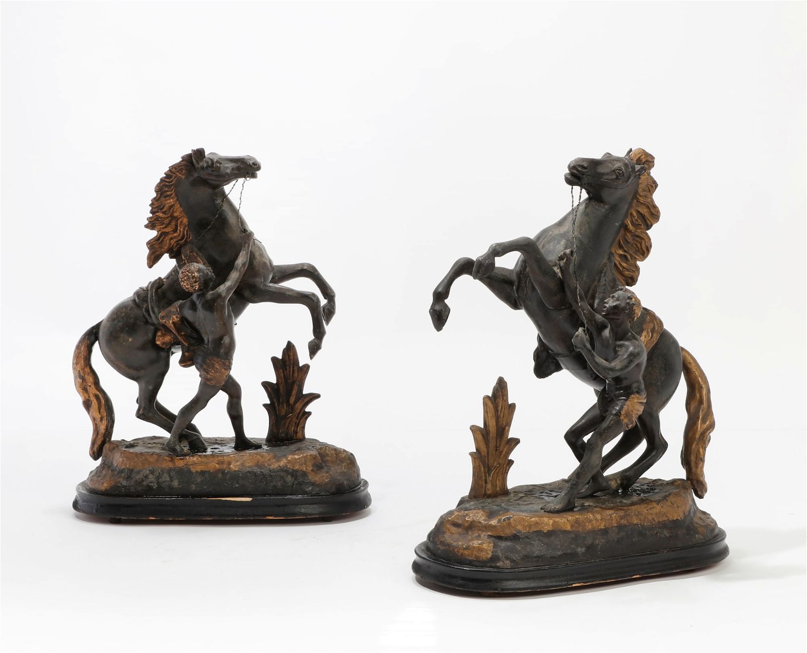 TWO METAL MODELS OF THE MARLEY HORSESTwo