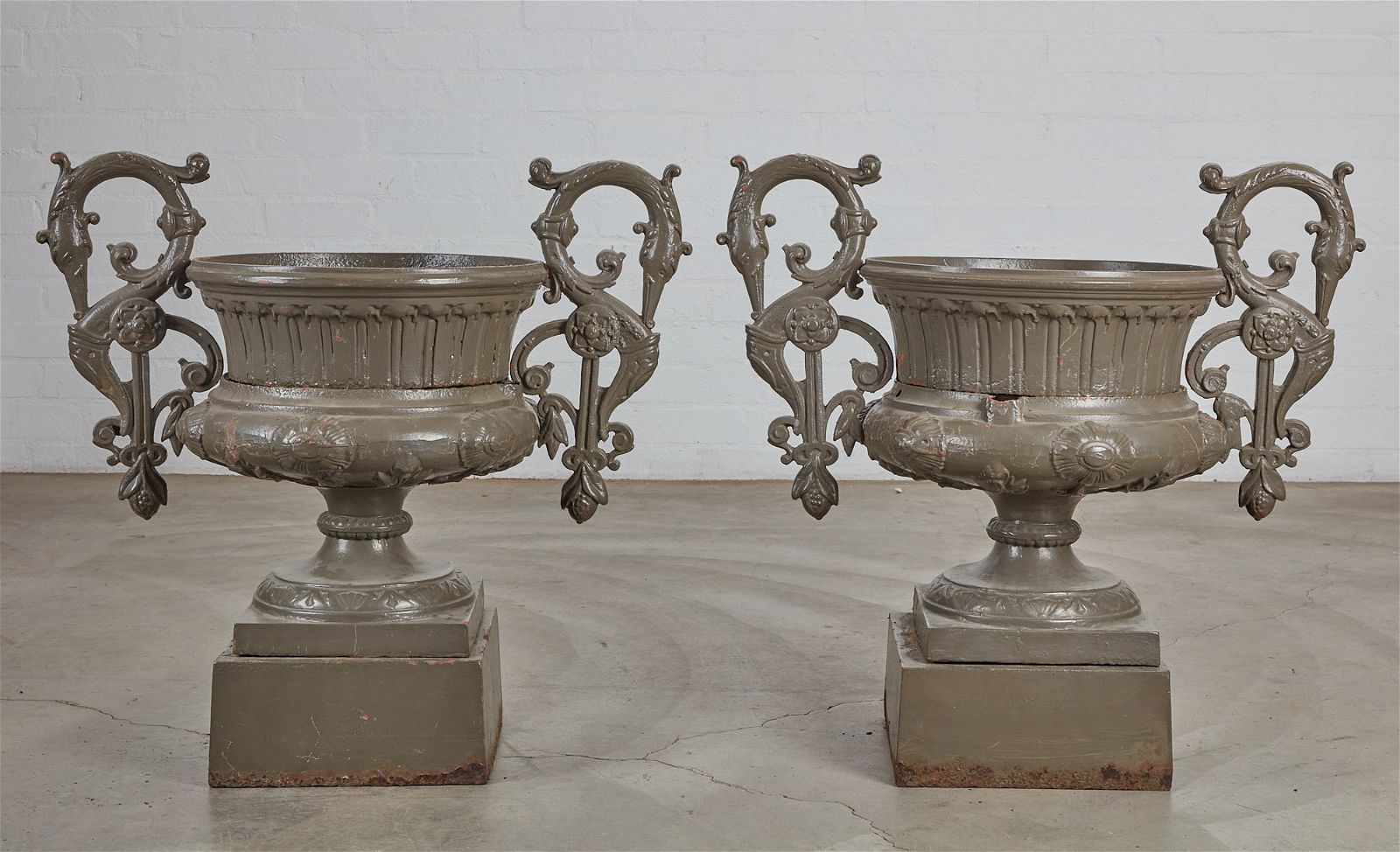 A PAIR OF NEOCLASSICAL STYLE CAST