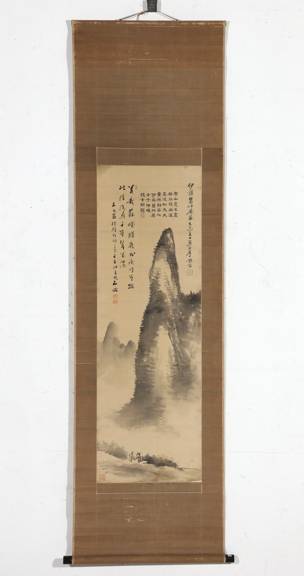 A CHINESE LANDSCAPE SCROLL WITH