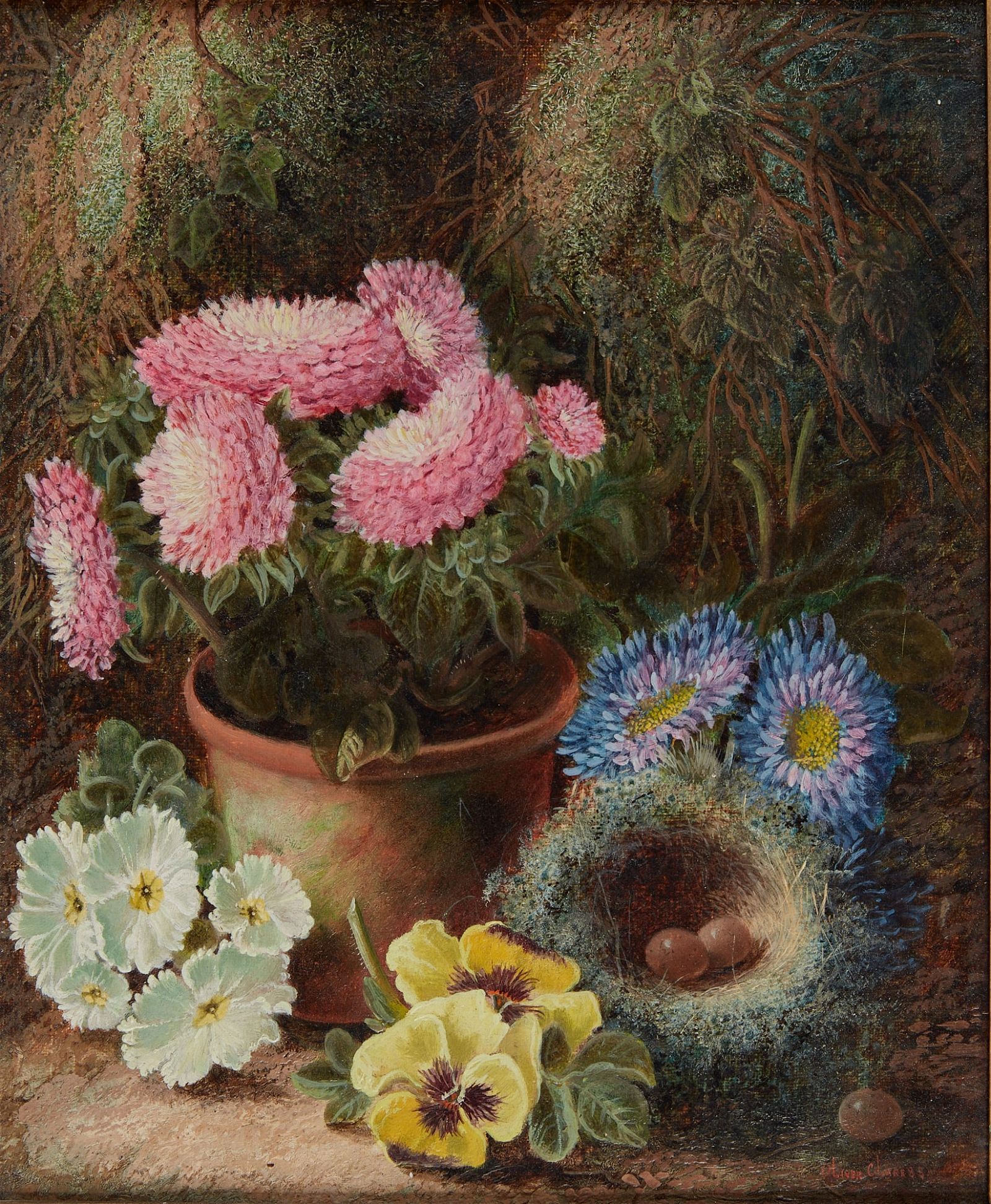 OLIVER CLARE, STILL LIFE WITH FLOWERS
