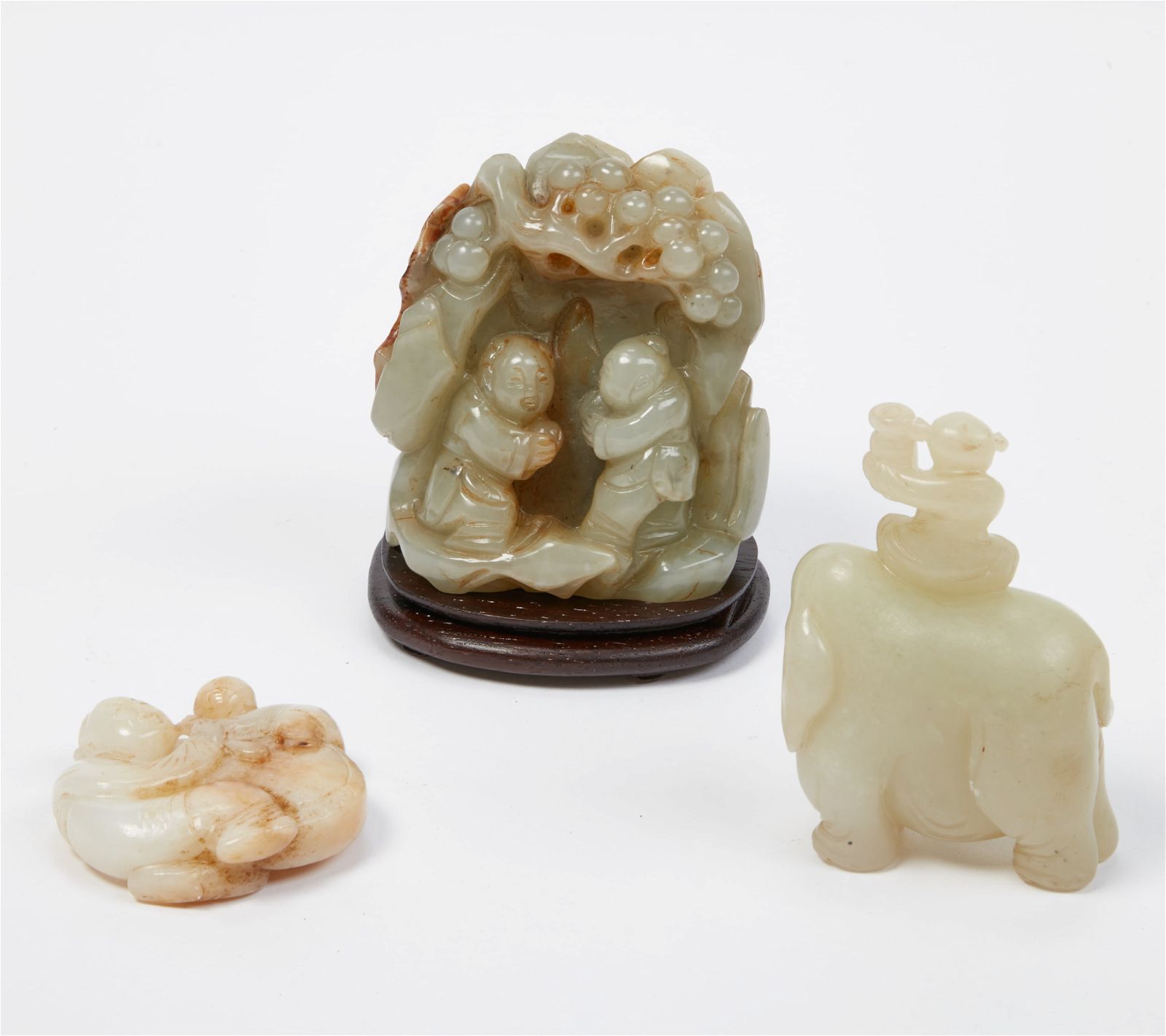 THREE CHINESE HARDSTONE MODELS