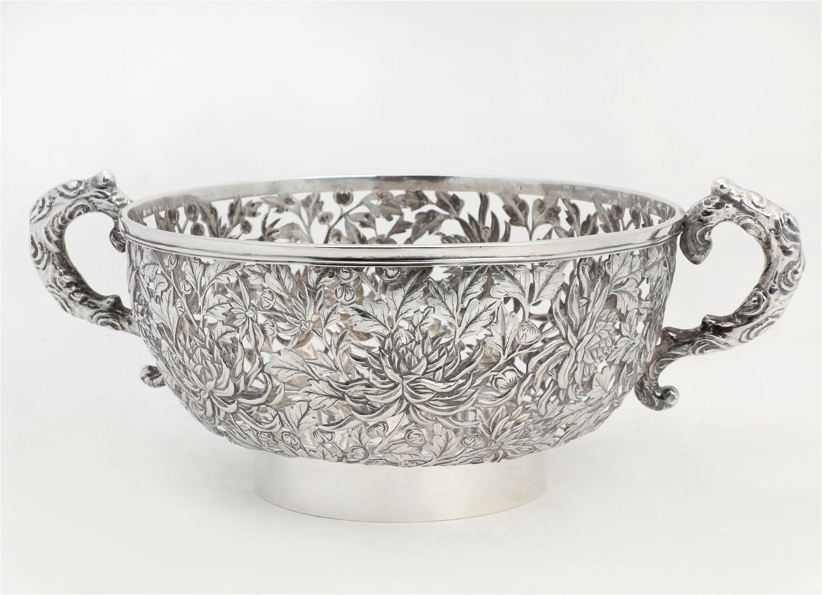 CHINESE EXPORT SILVER RETICULATED