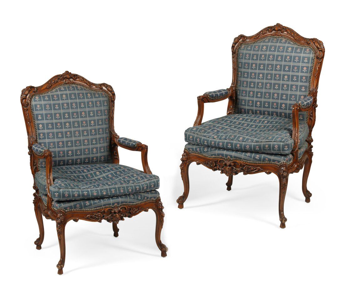 A PAIR OF LOUIS XV STYLE  BEECHWOOD