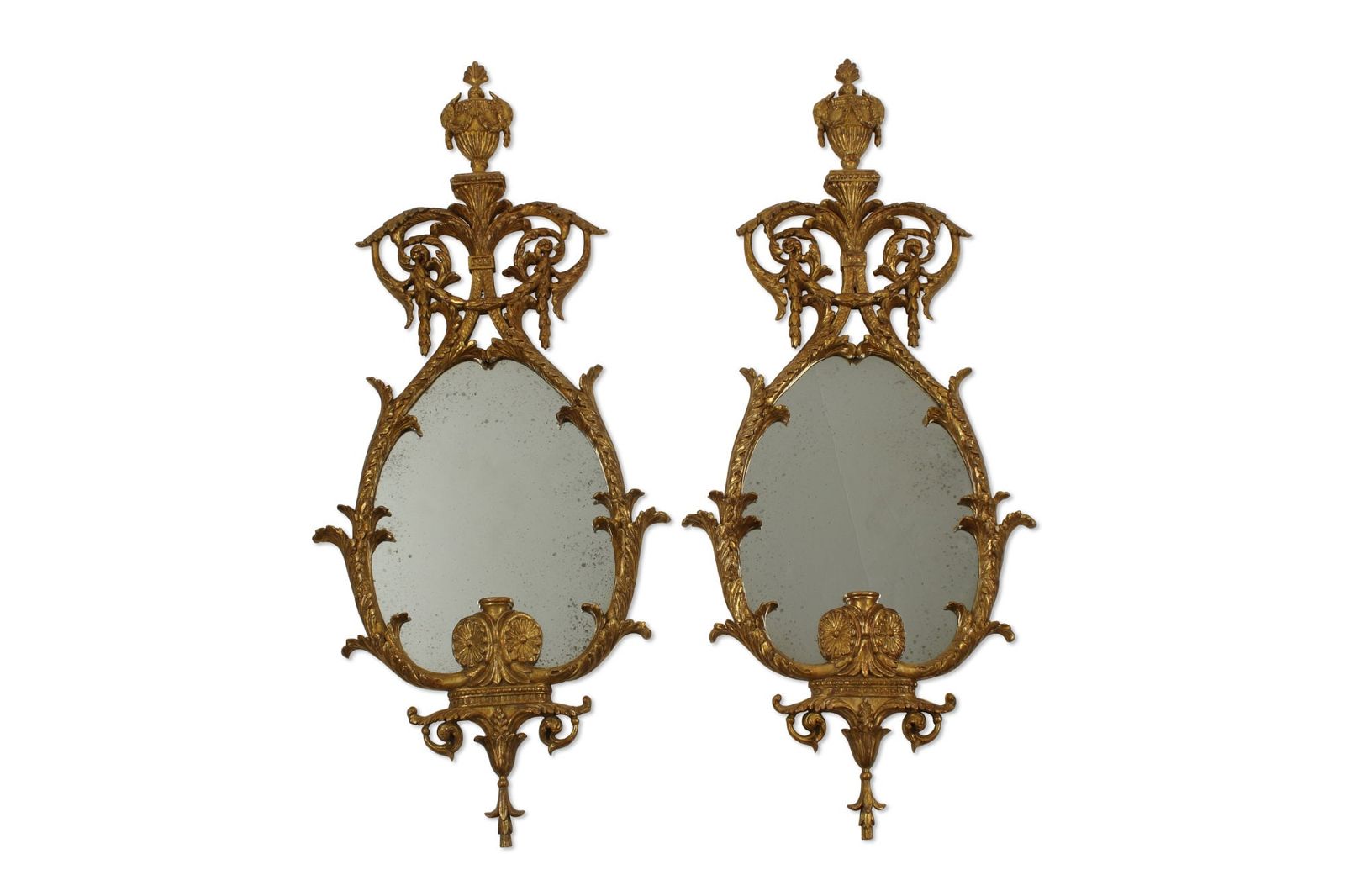 A PAIR OF GEORGE III STYLE  GILTWOOD