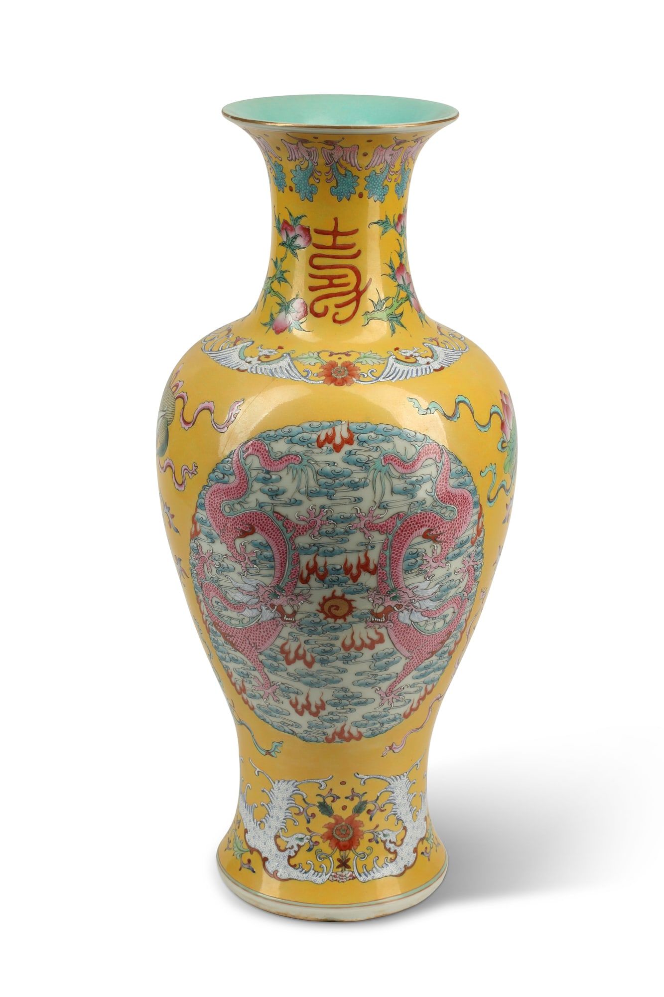 A CHINESE PORCELAIN BALUSTER VASEA