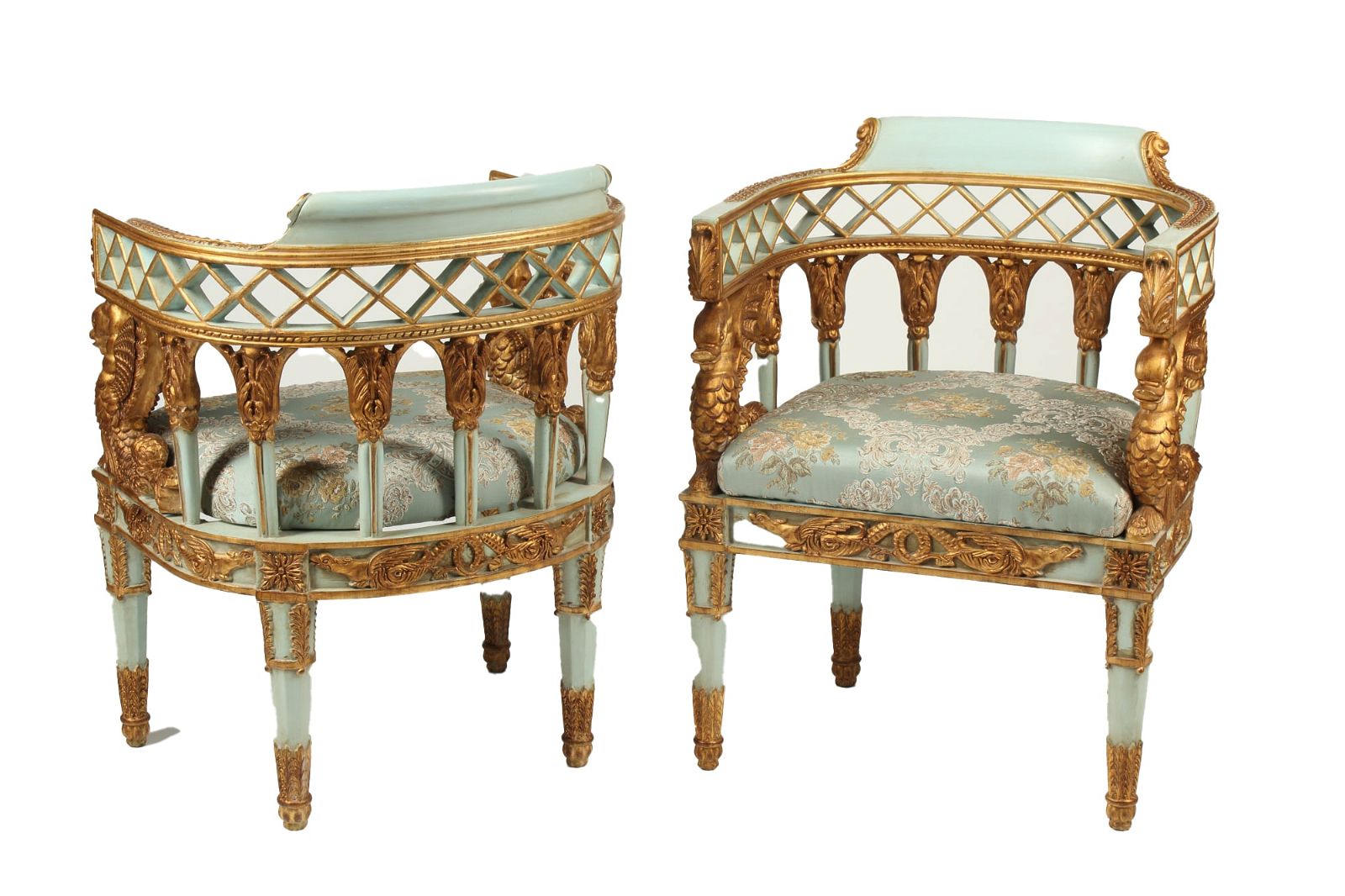 A PAIR OF NEOCLASSICAL STYLE PAINTED