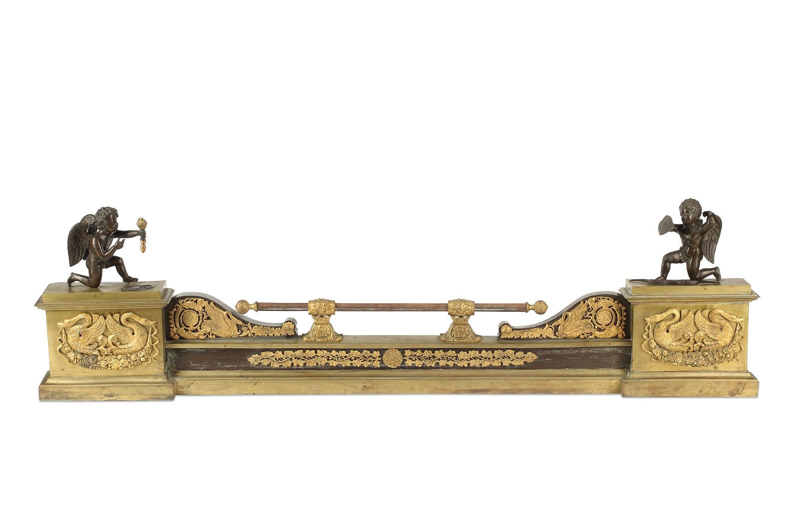 AN EMPIRE GILT AND  BRONZE AND