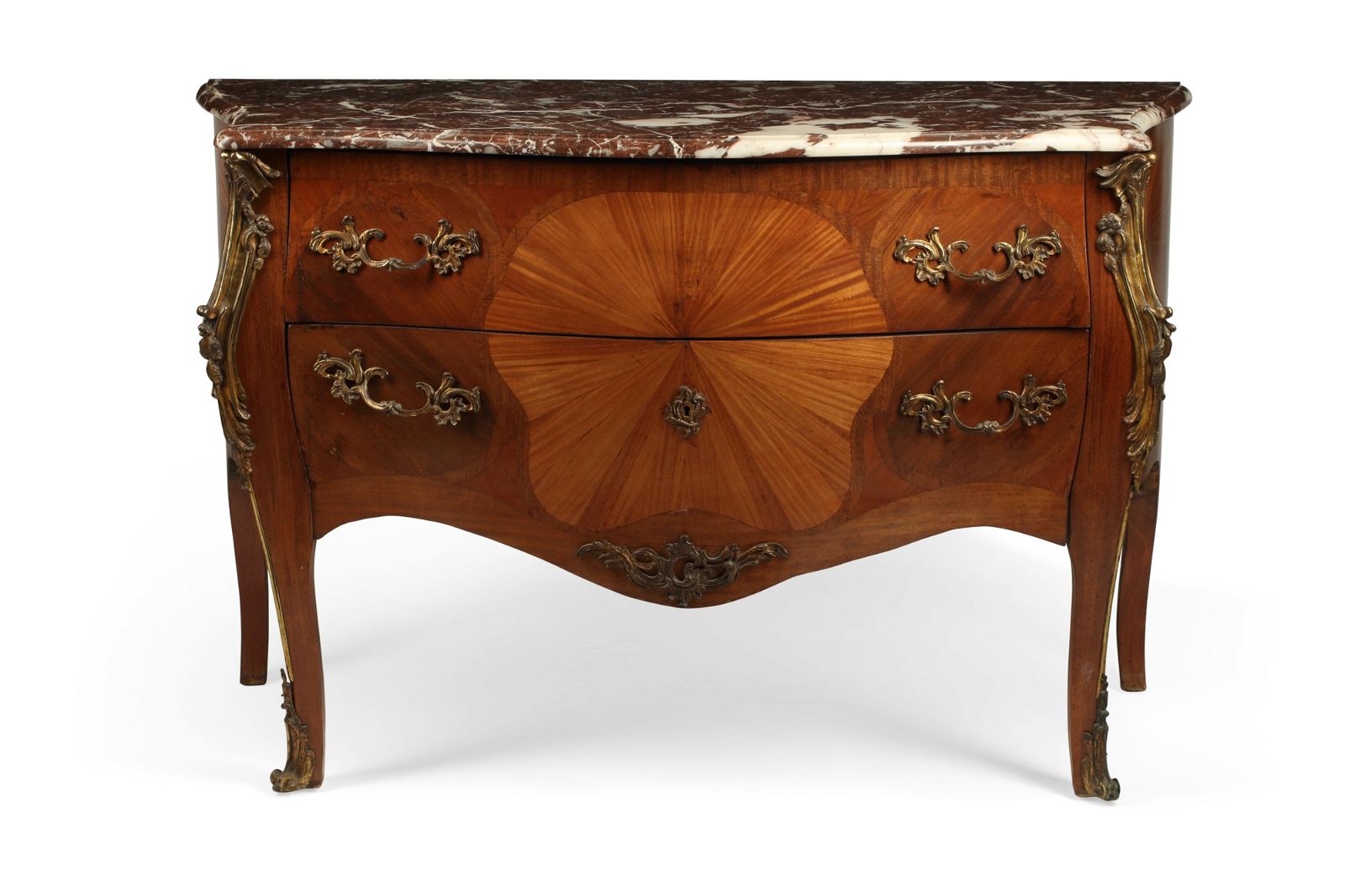 A LOUIS XV STYLE SATINWOOD AND