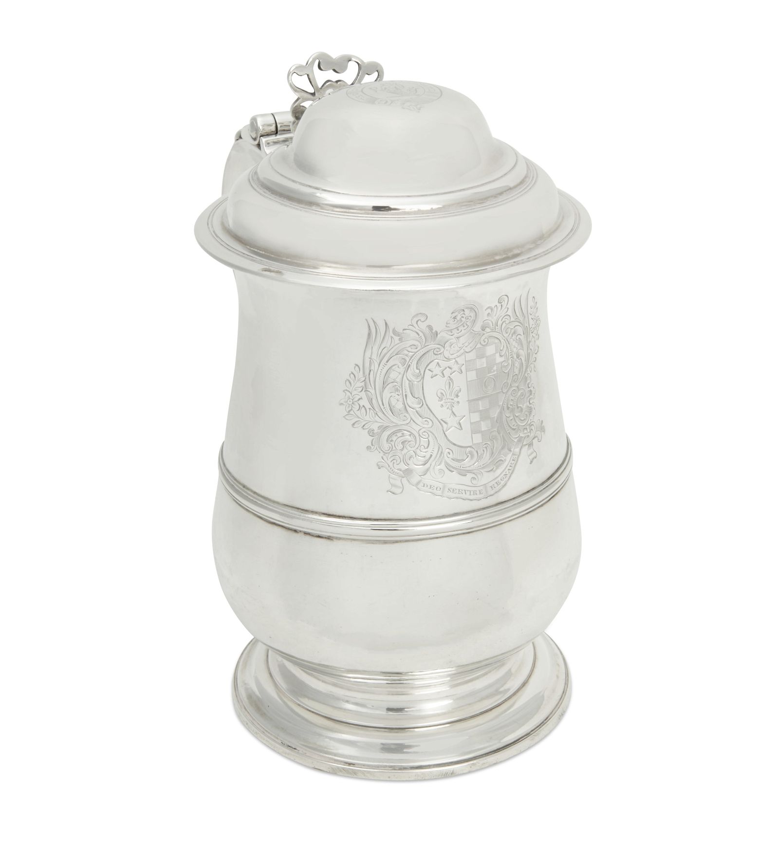 A GEORGE III STERLING SILVER TANKARDA