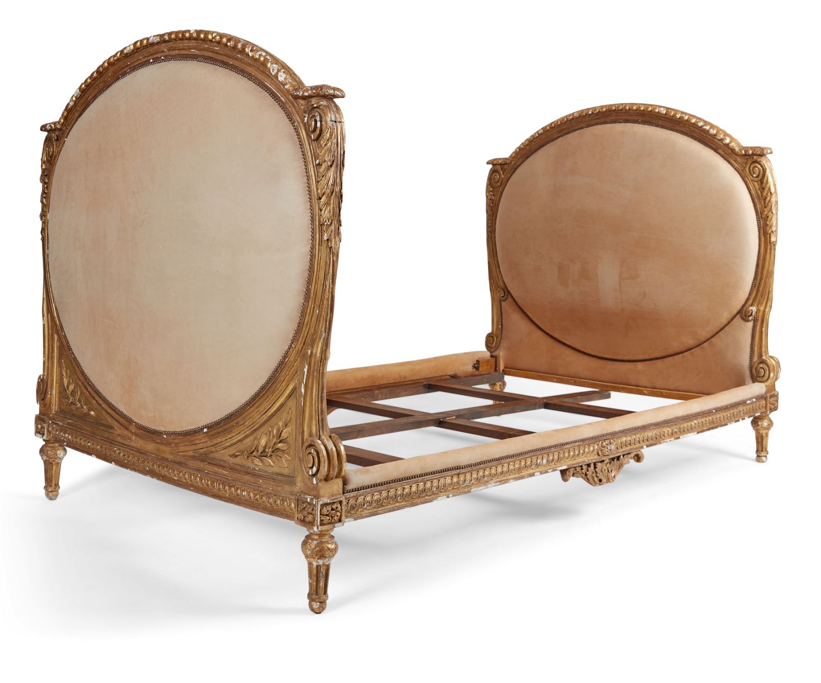 A LOUIS XVI STYLE GILTWOOD BEDA