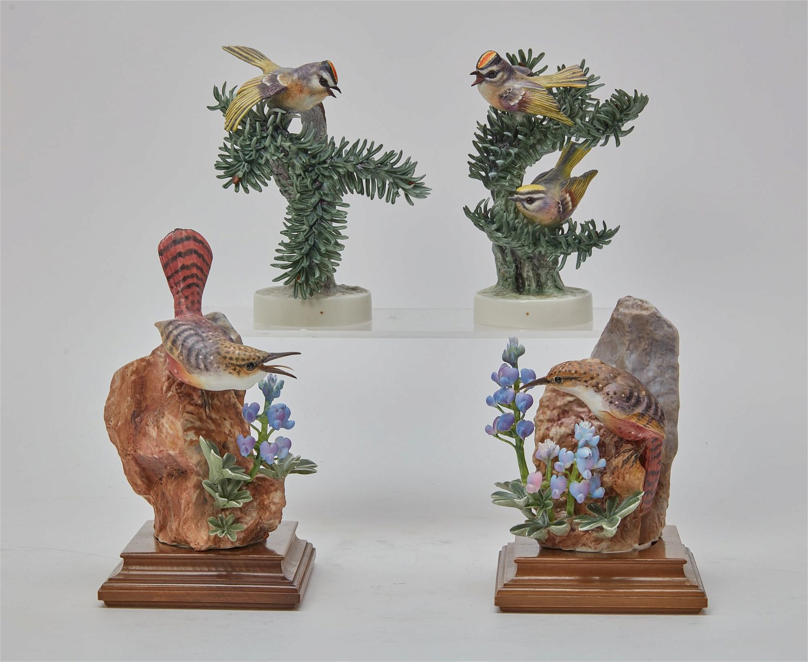 TWO PAIRS OF ROYAL WORCESTER PORCELAIN
