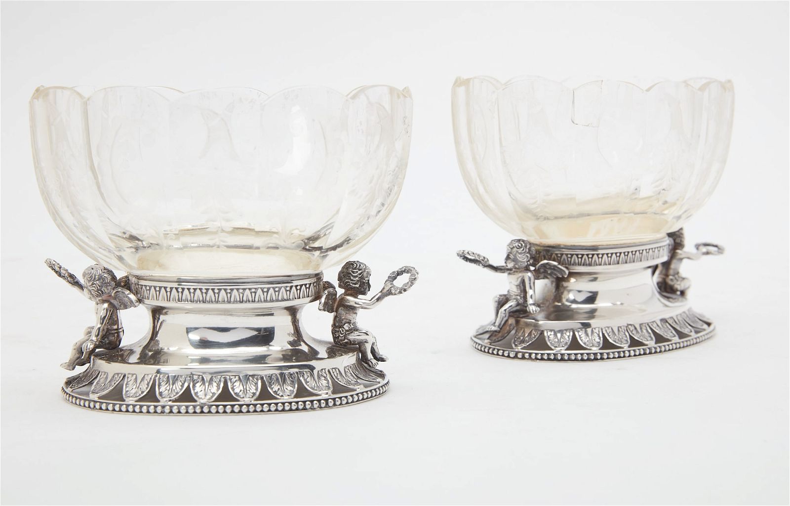 A PAIR OF NEOCLASSICAL STYLE SILVER