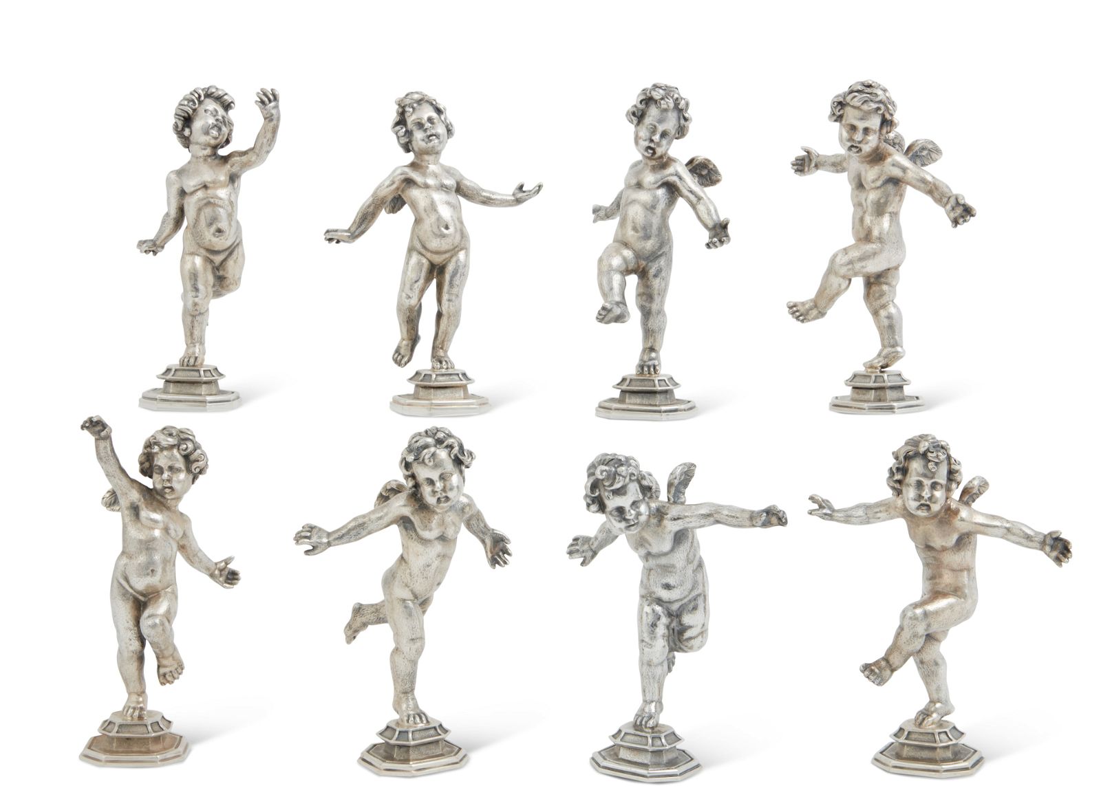 EIGHT ITALIAN STERLING SILVER MODELS