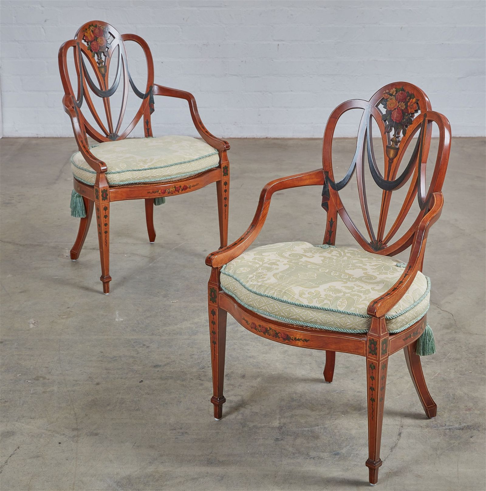 A PAIR OF GEORGE III STYLE MAHOGANY