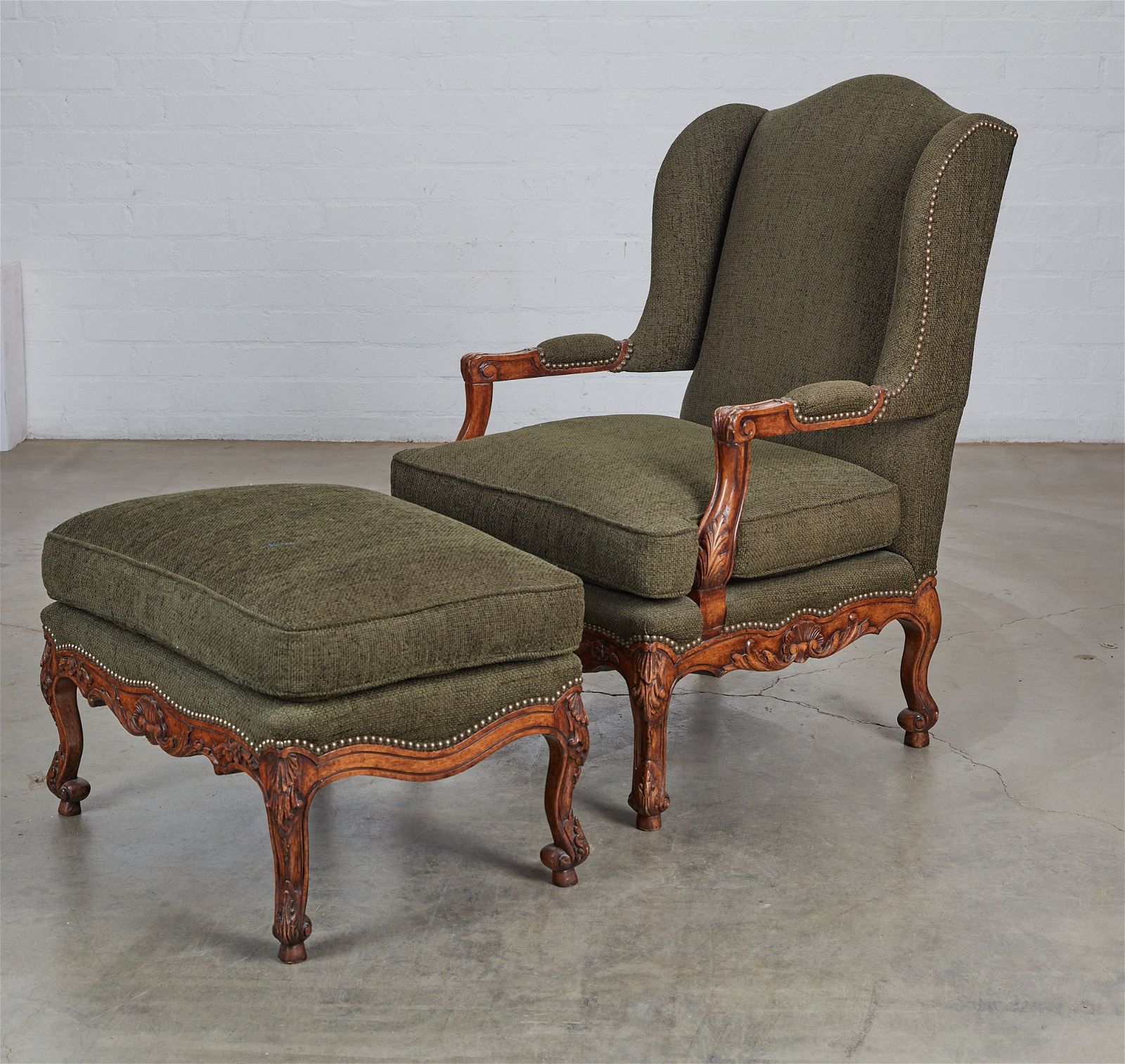 A LOUIS XV PROVINCIAL STYLE FAUTEUIL