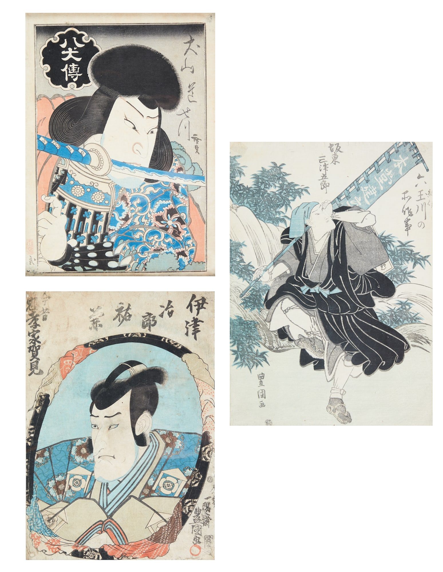 THREE 19TH CENTURY JAPANESE WOODBLOCK