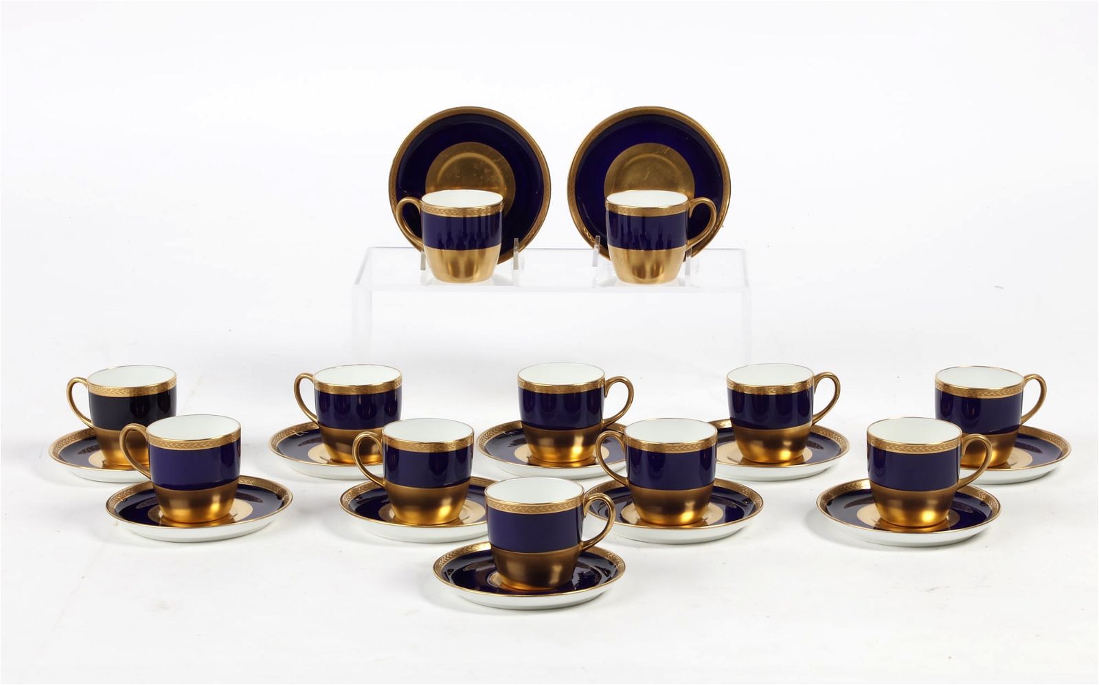 TWELVE CAULDON PORCELAIN COFFEE