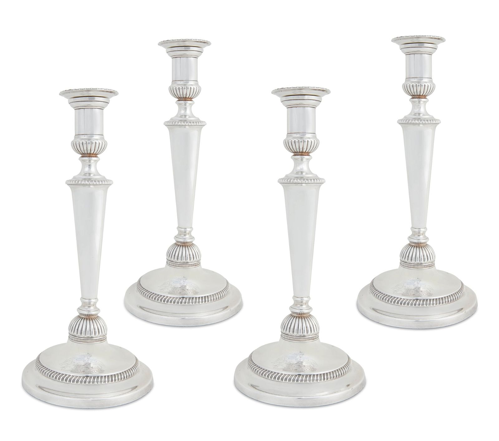 A SET OF FOUR GEORGE III WEIGHTED