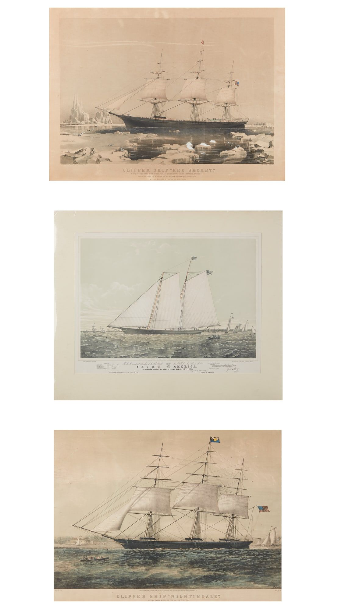 A GROUP OF THREE 19TH CENTURY CLIPPER