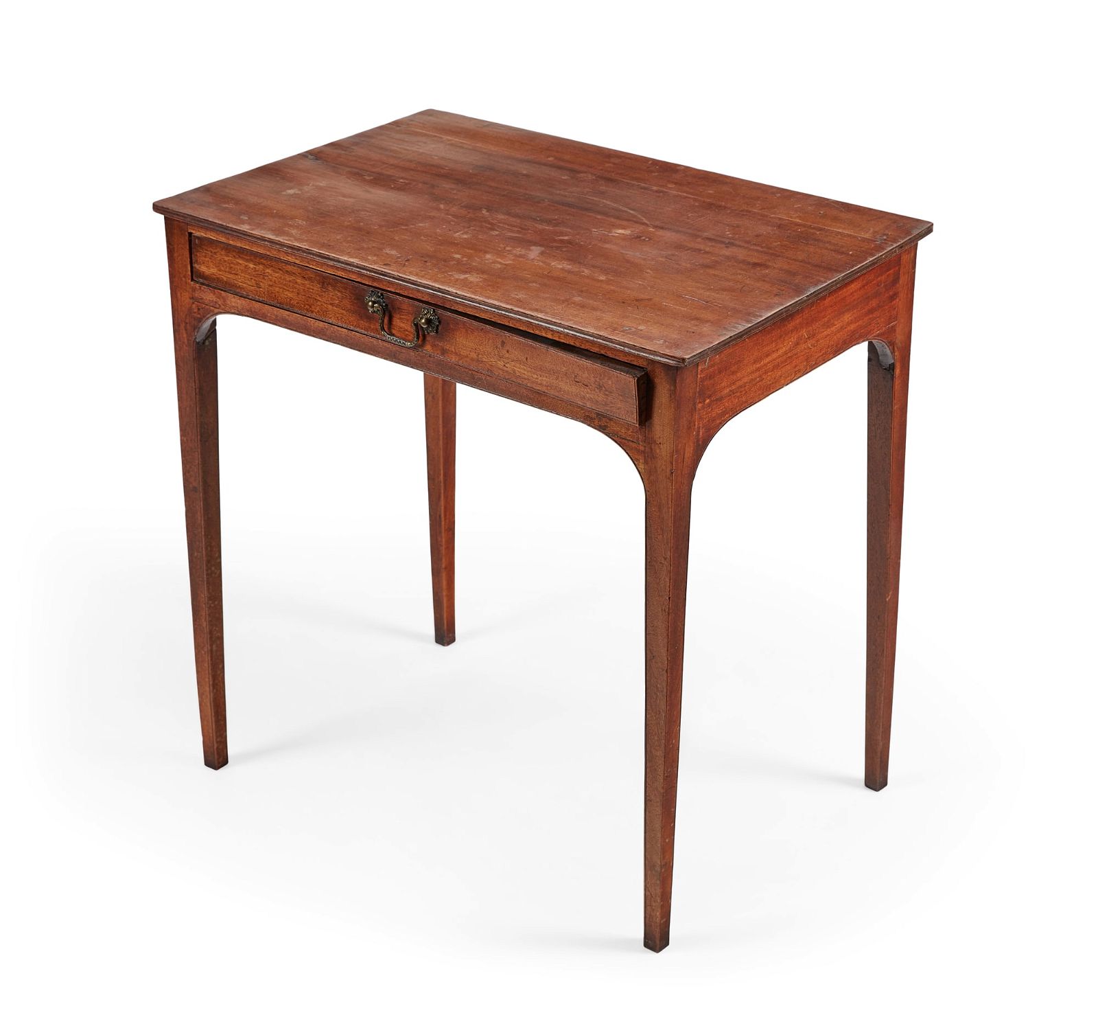 A GEORGE III MAHOGANY SIDE TABLEA