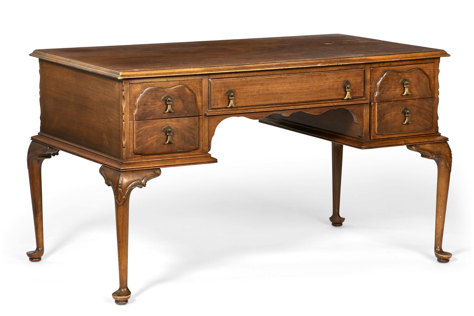 A GEORGE II STYLE WALNUT DESK,