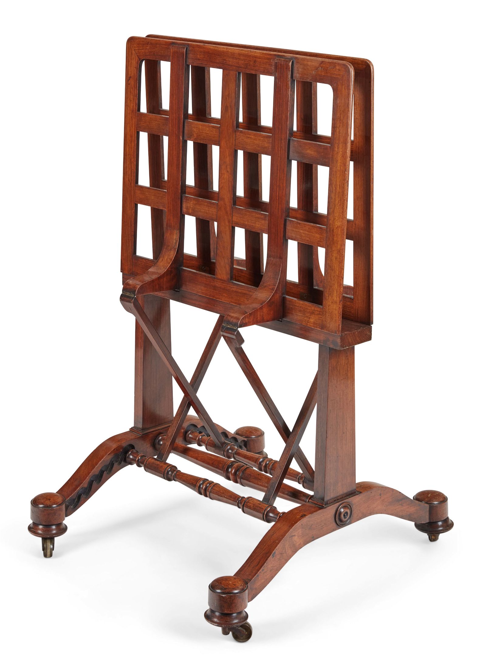 A WILLIAM IV HARDWOOD FOLIO STANDA