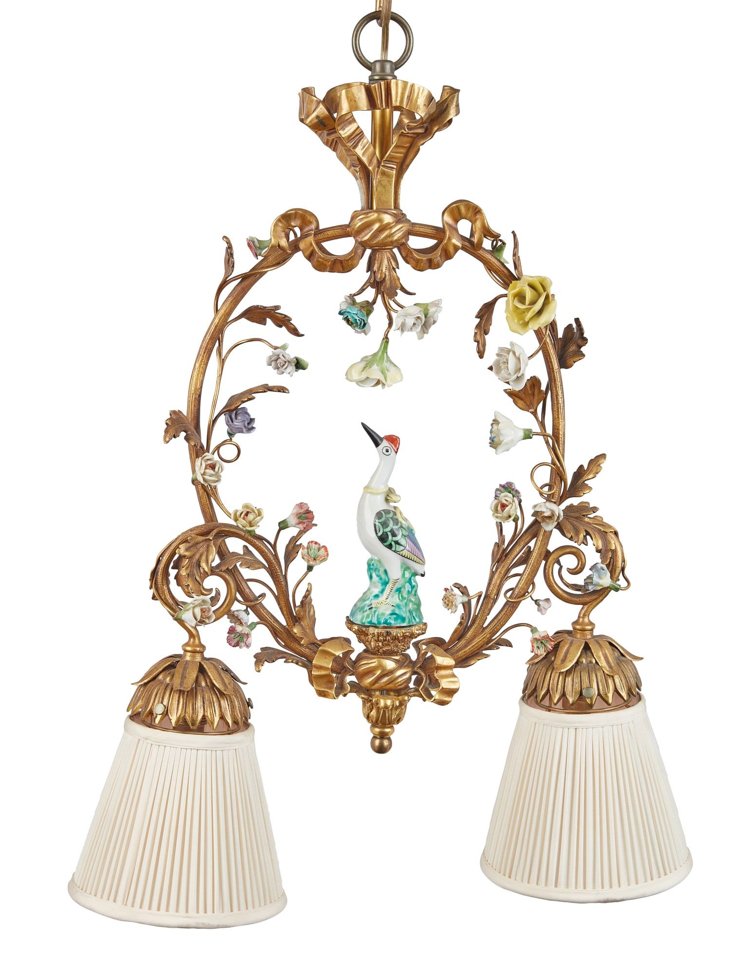 A WHIMSICAL CONTINENTAL CHANDELIERA